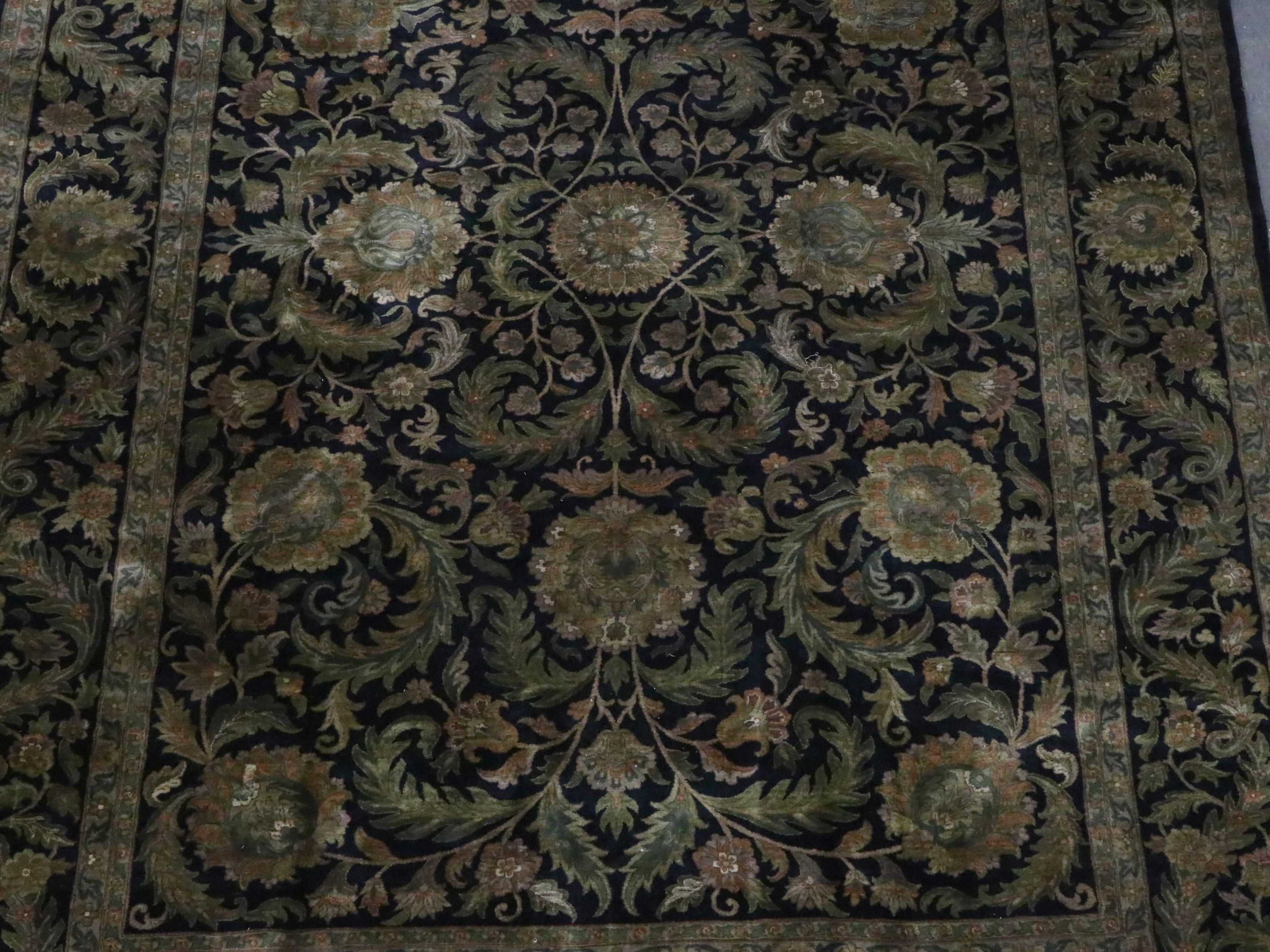 12'3 x 18'5 Hand-Knotted Indian Agra Palace-Sized Rug