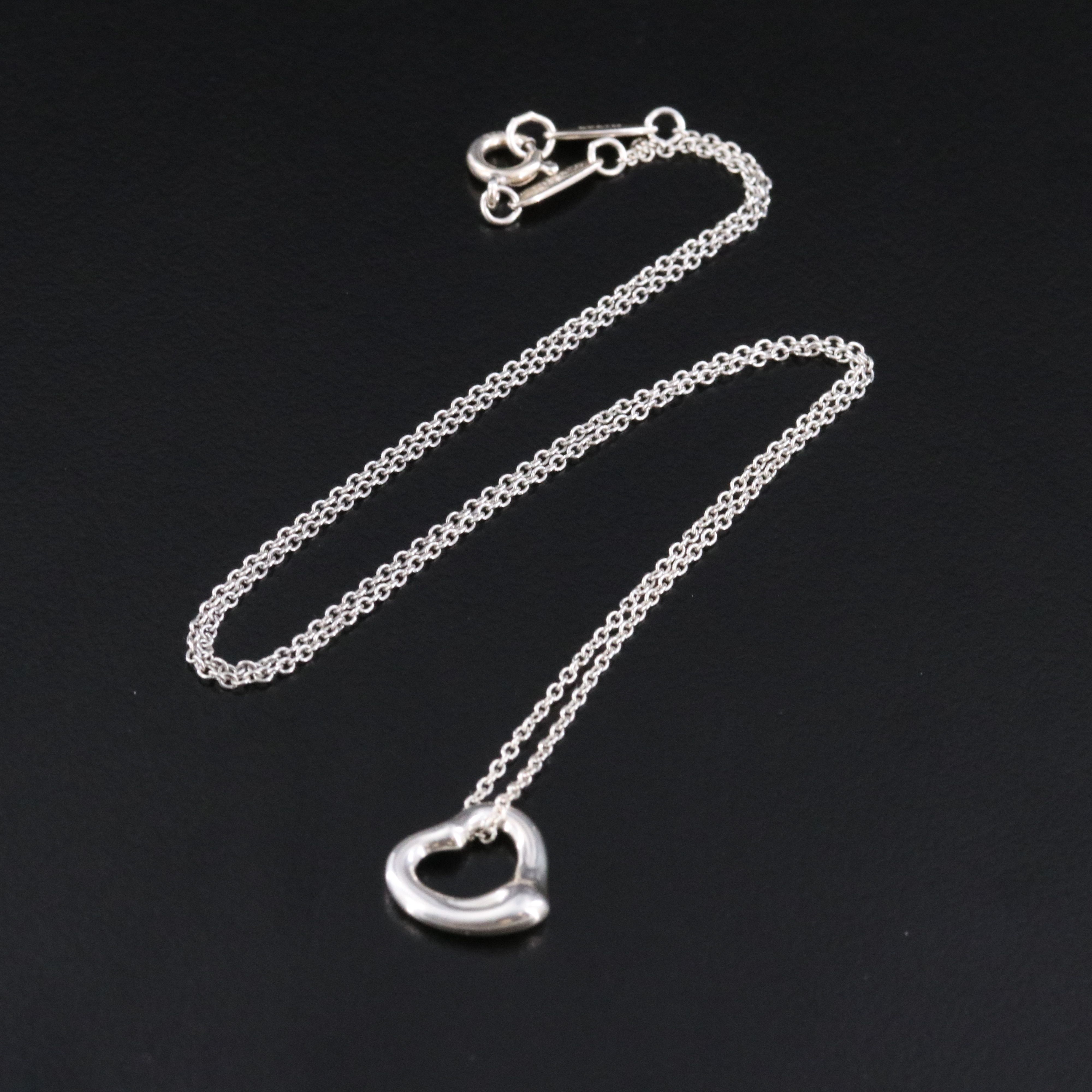 Elsa Peretti for Tiffany & Co. Sterling Open Heart Pendant Necklace