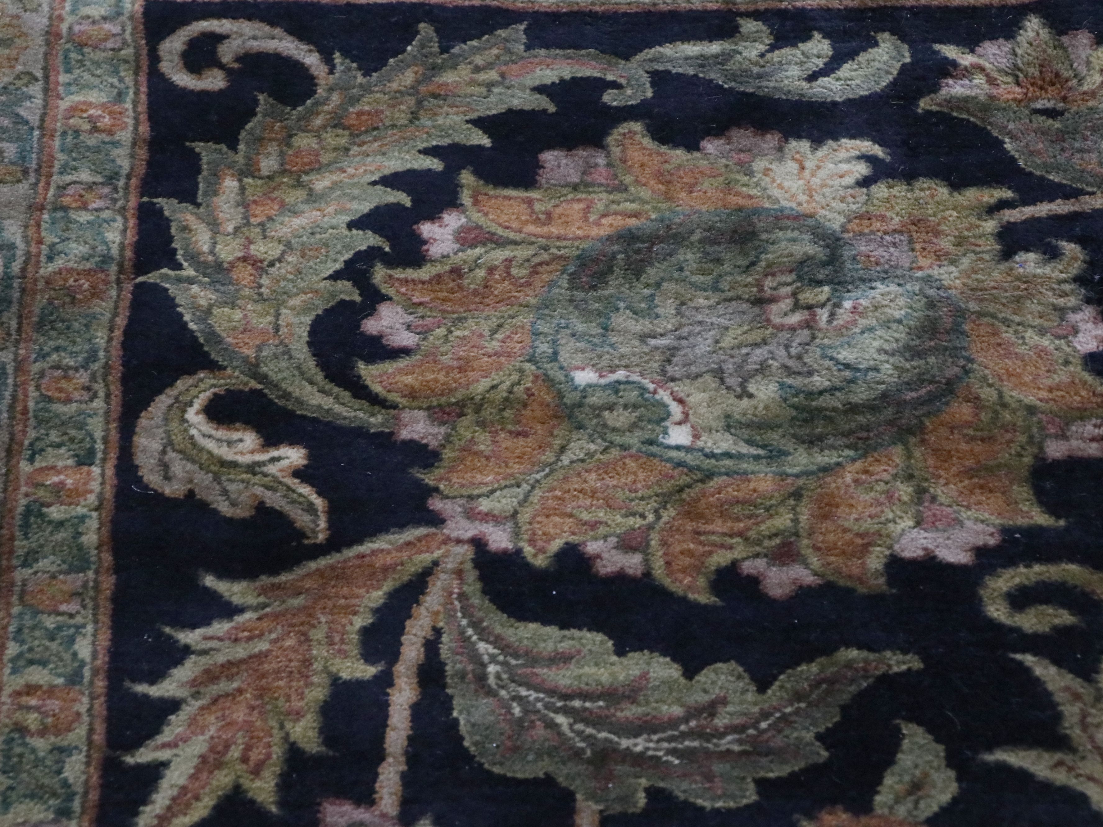 12'3 x 18'5 Hand-Knotted Indian Agra Palace-Sized Rug