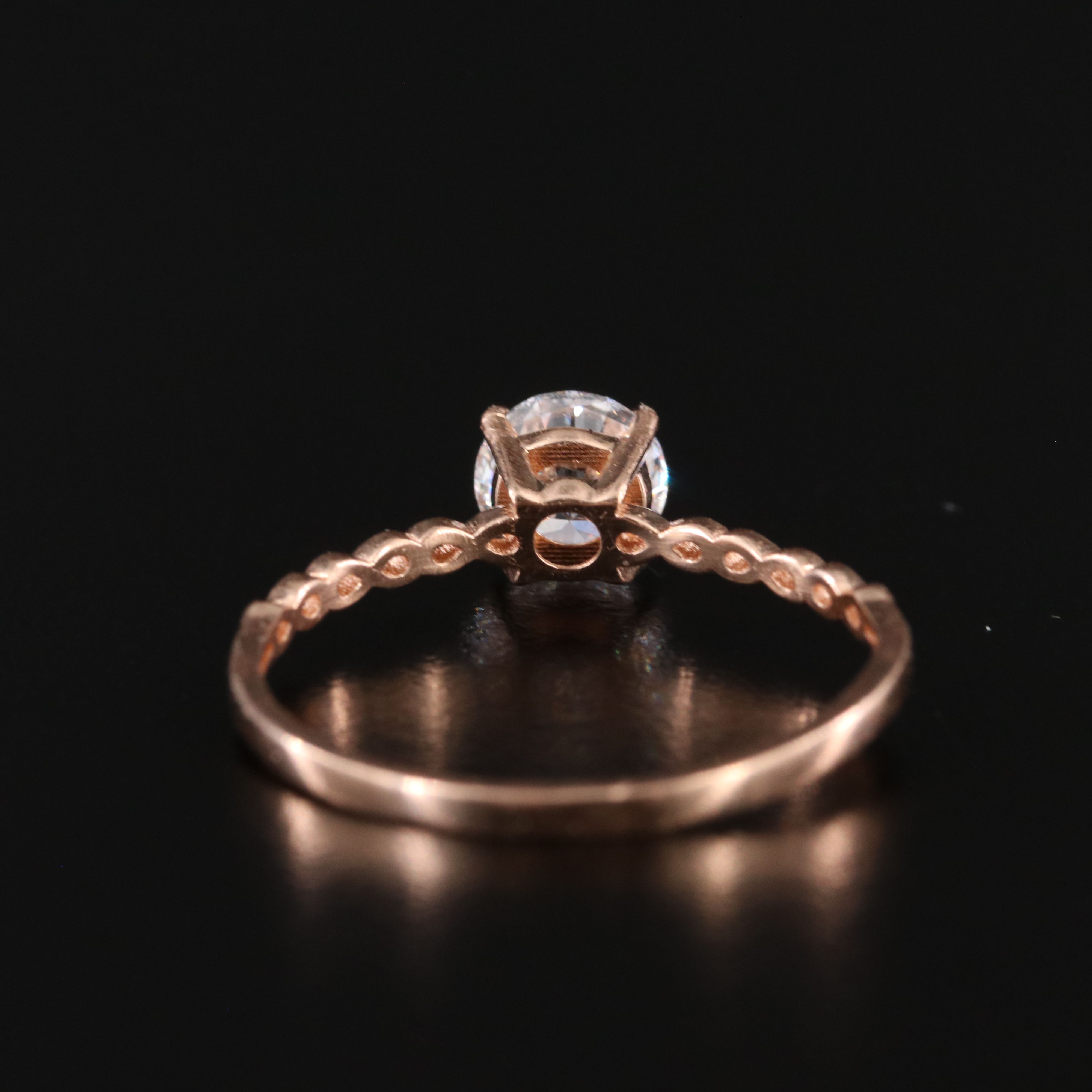 14K Rose Gold 0.91 CT Lab Grown Diamond Ring