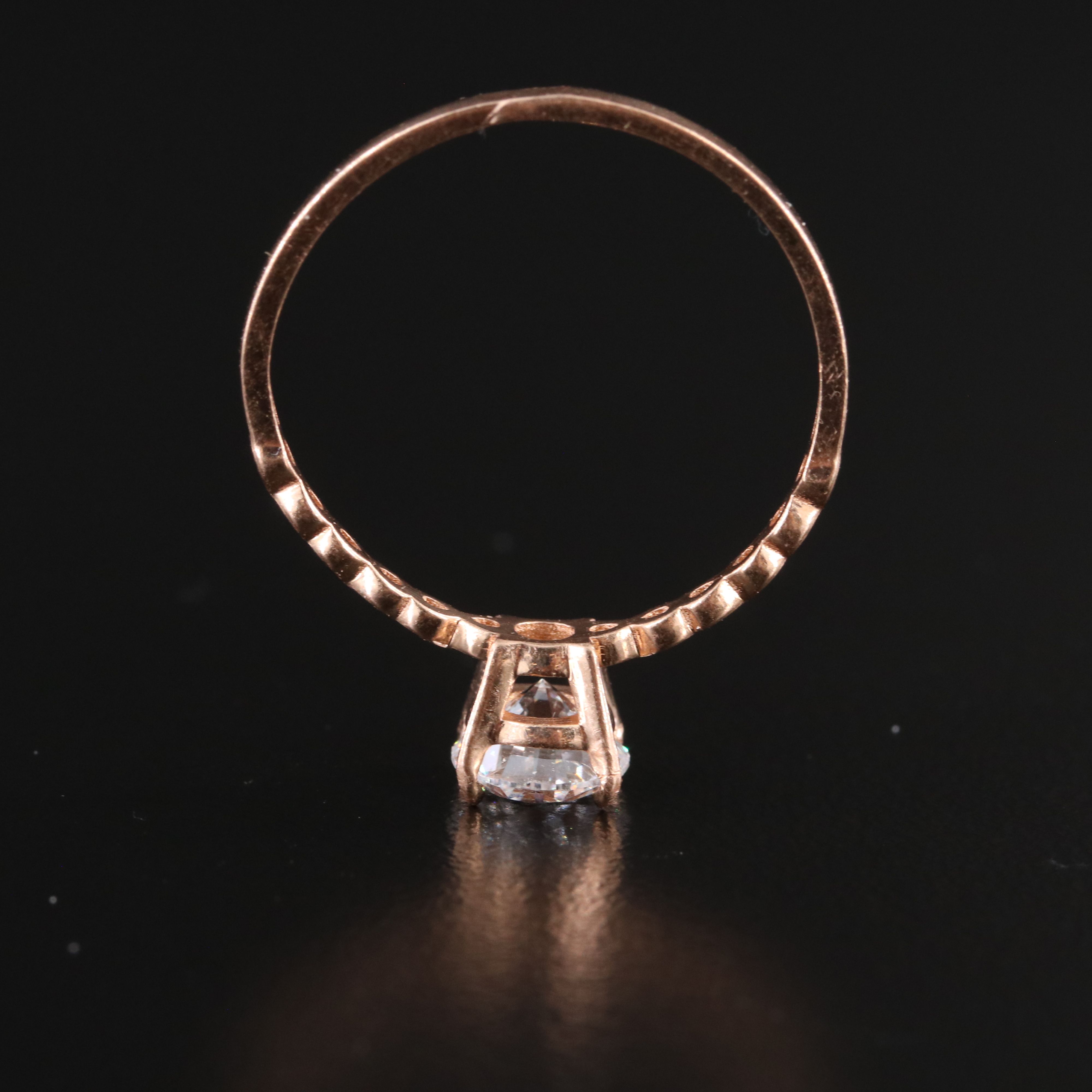14K Rose Gold 0.91 CT Lab Grown Diamond Ring