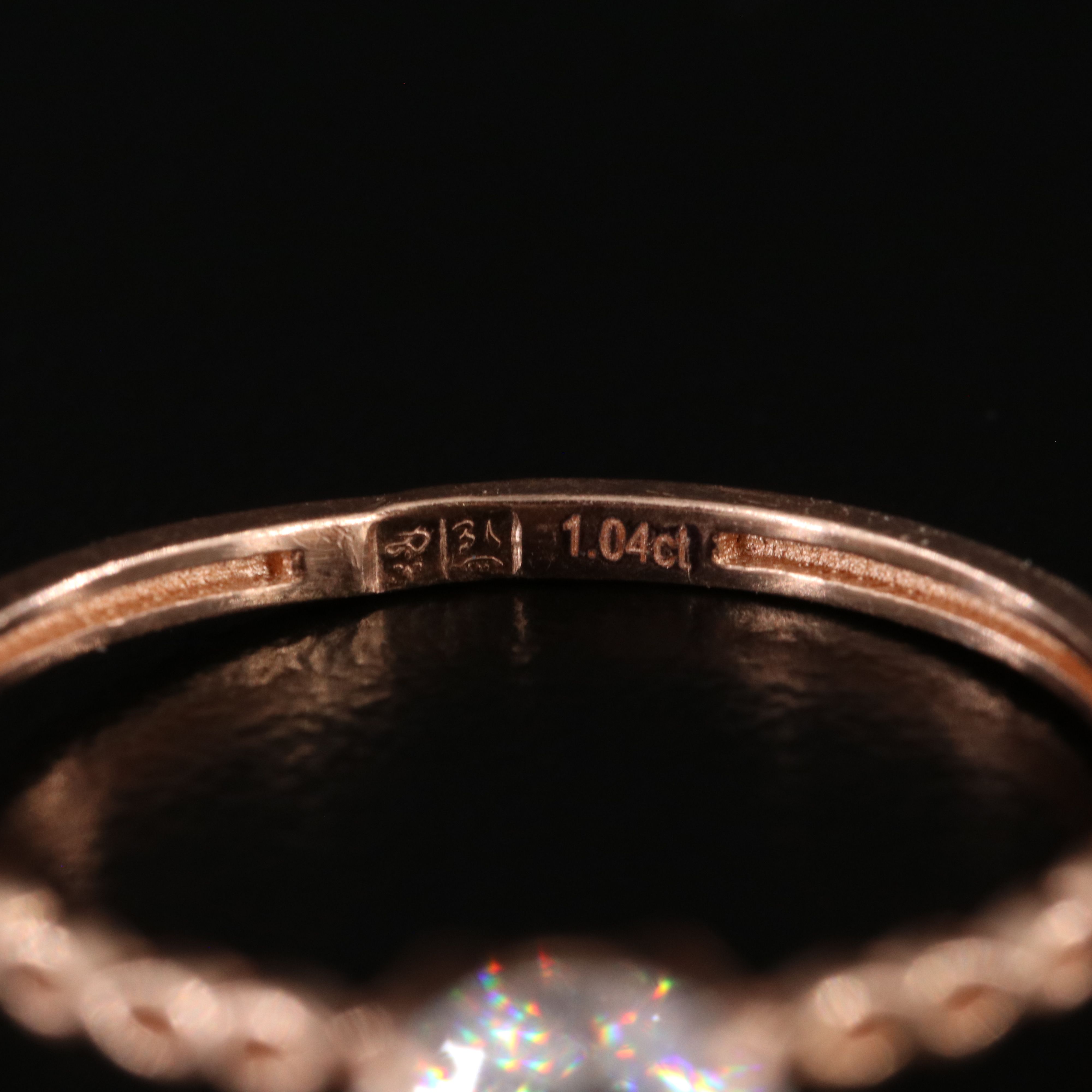 14K Rose Gold 0.91 CT Lab Grown Diamond Ring