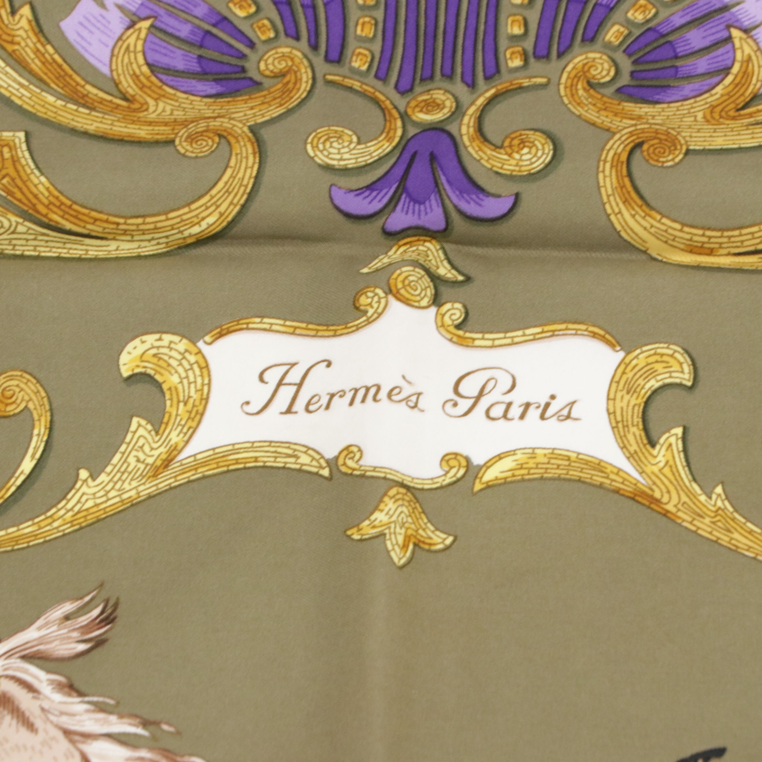 Hermès "Cheval Turc" Silk Twill Scarf 90