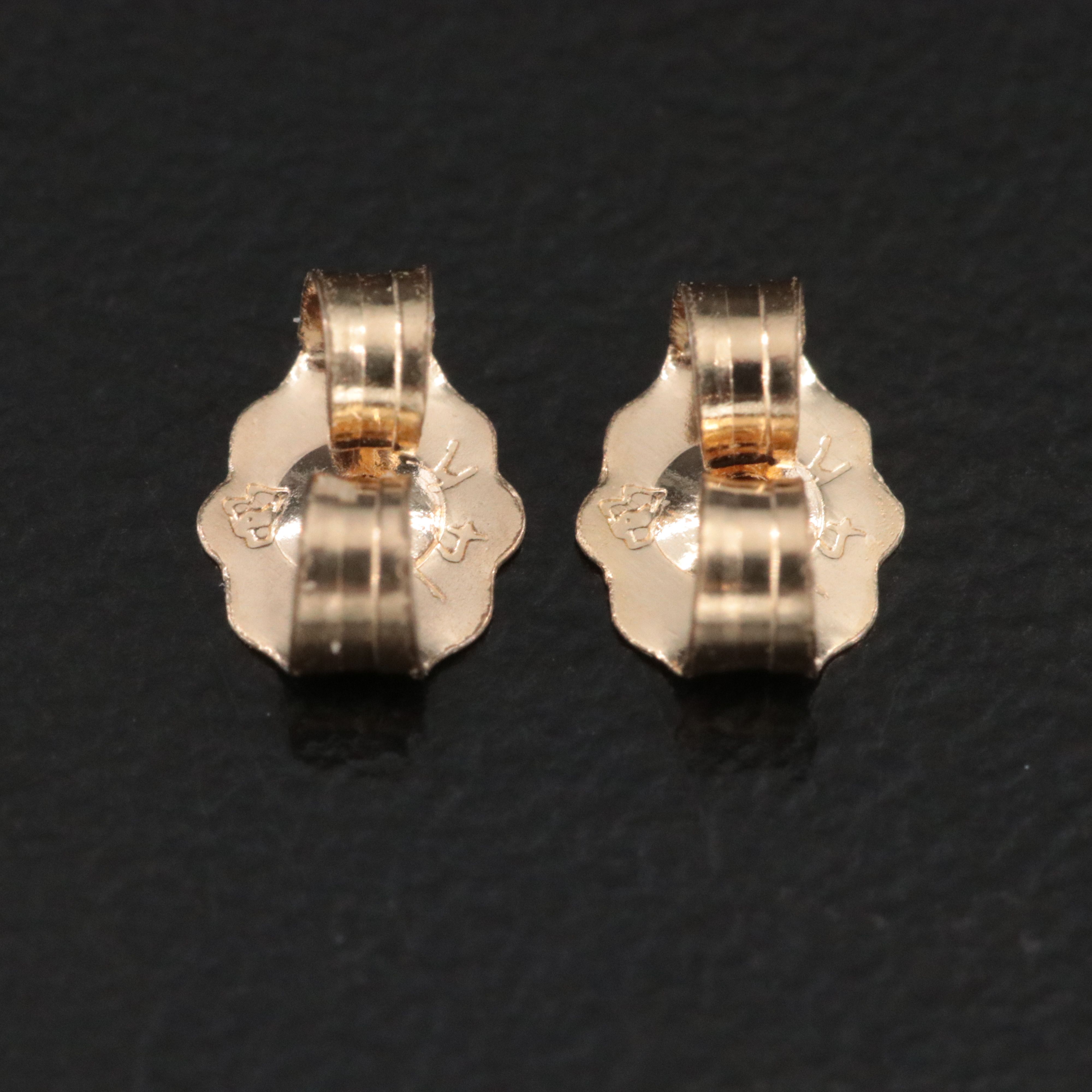 14K Citrine and Diamond J hoop Earrings