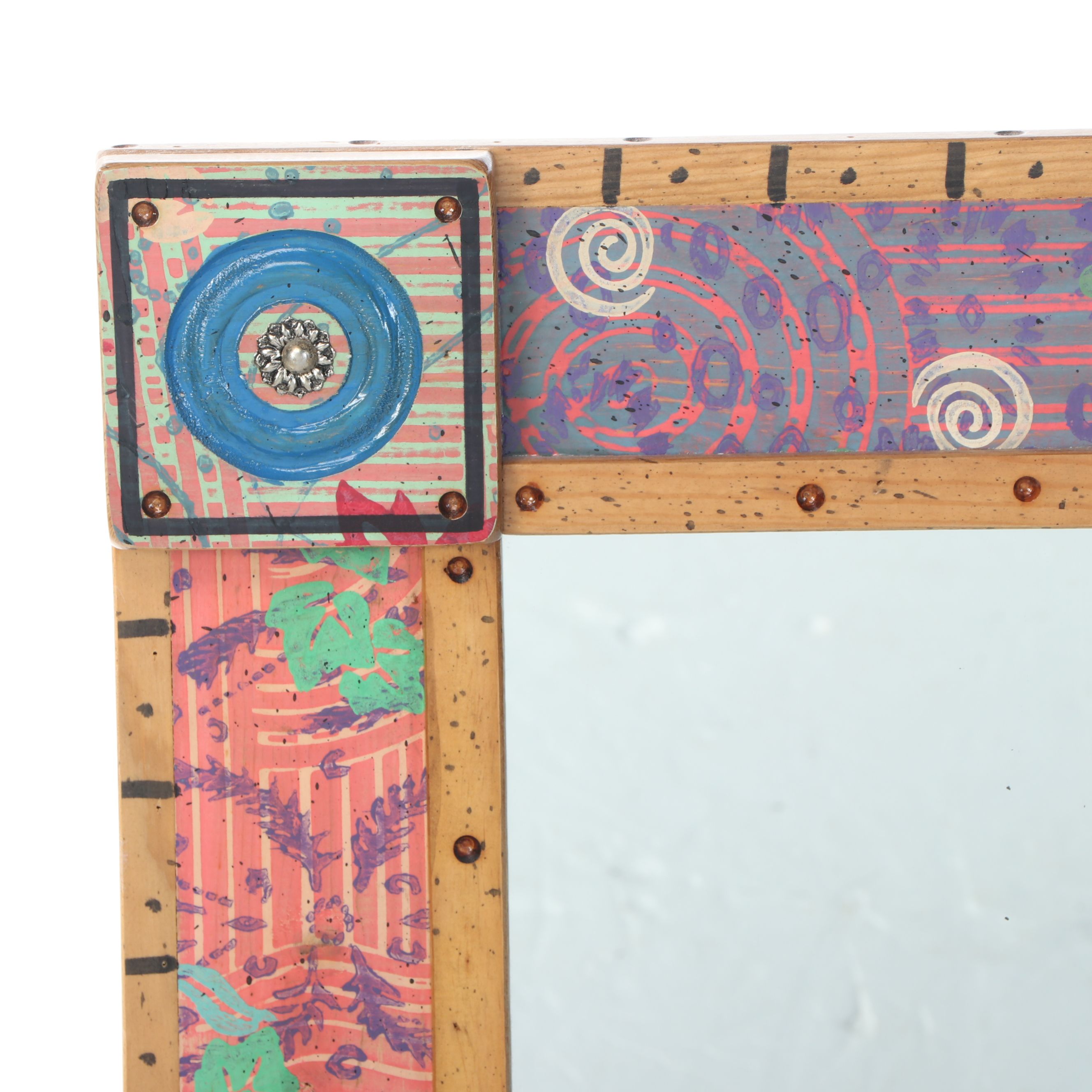 Shoestring Creations Whimsical Handcrafted Wall Mirror