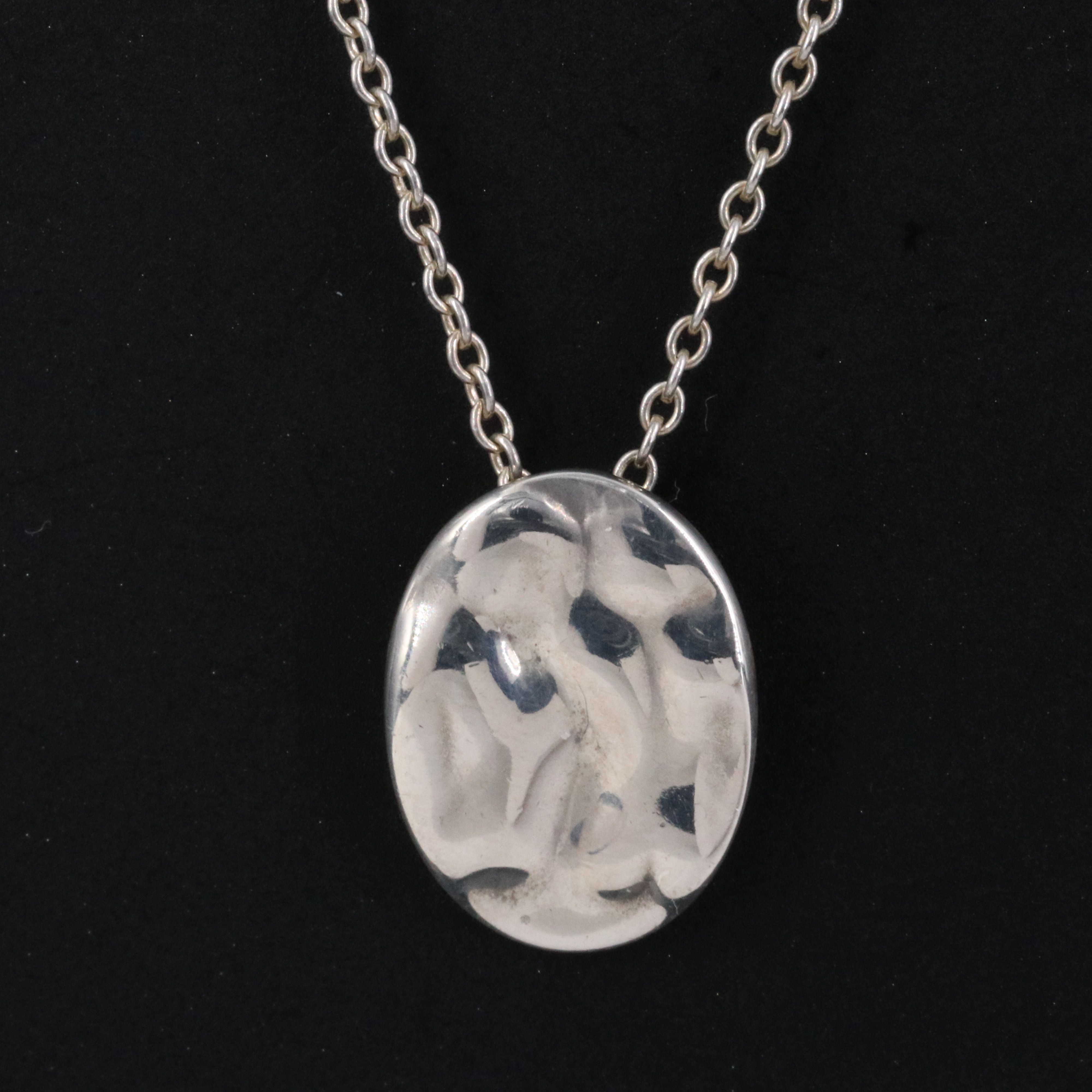 Elsa Peretti Tiffany & Co. Sterling Gemini Zodiac Pendant Necklace