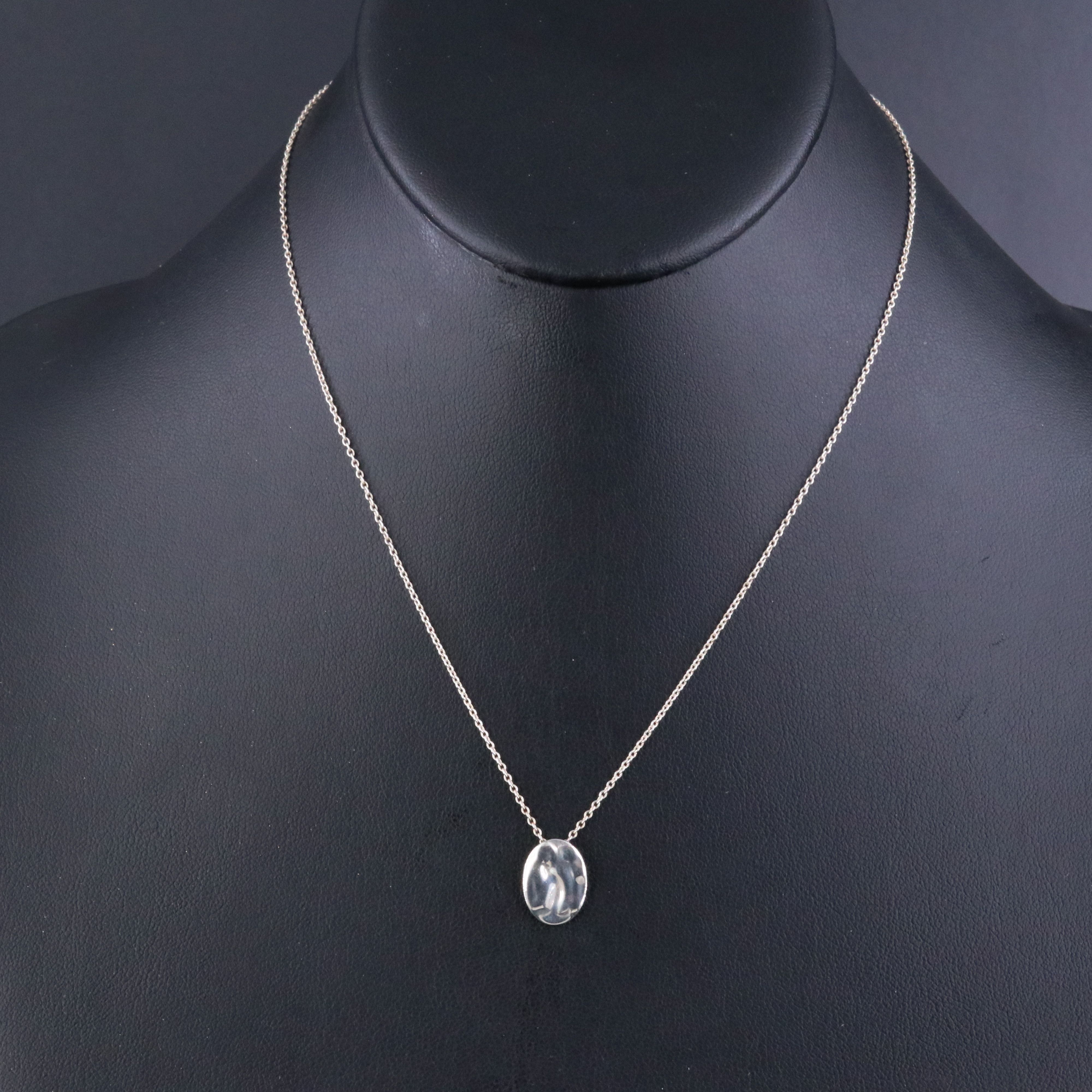 Elsa Peretti Tiffany & Co. Sterling Gemini Zodiac Pendant Necklace