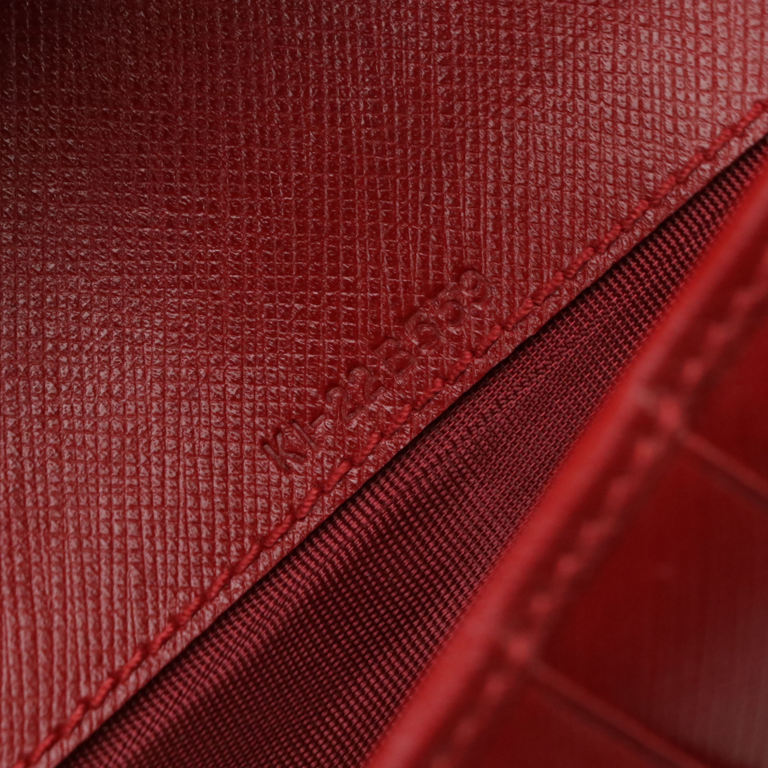 Salvatore Ferragamo Vara Bow Continental Wallet in Red Saffiano Leather