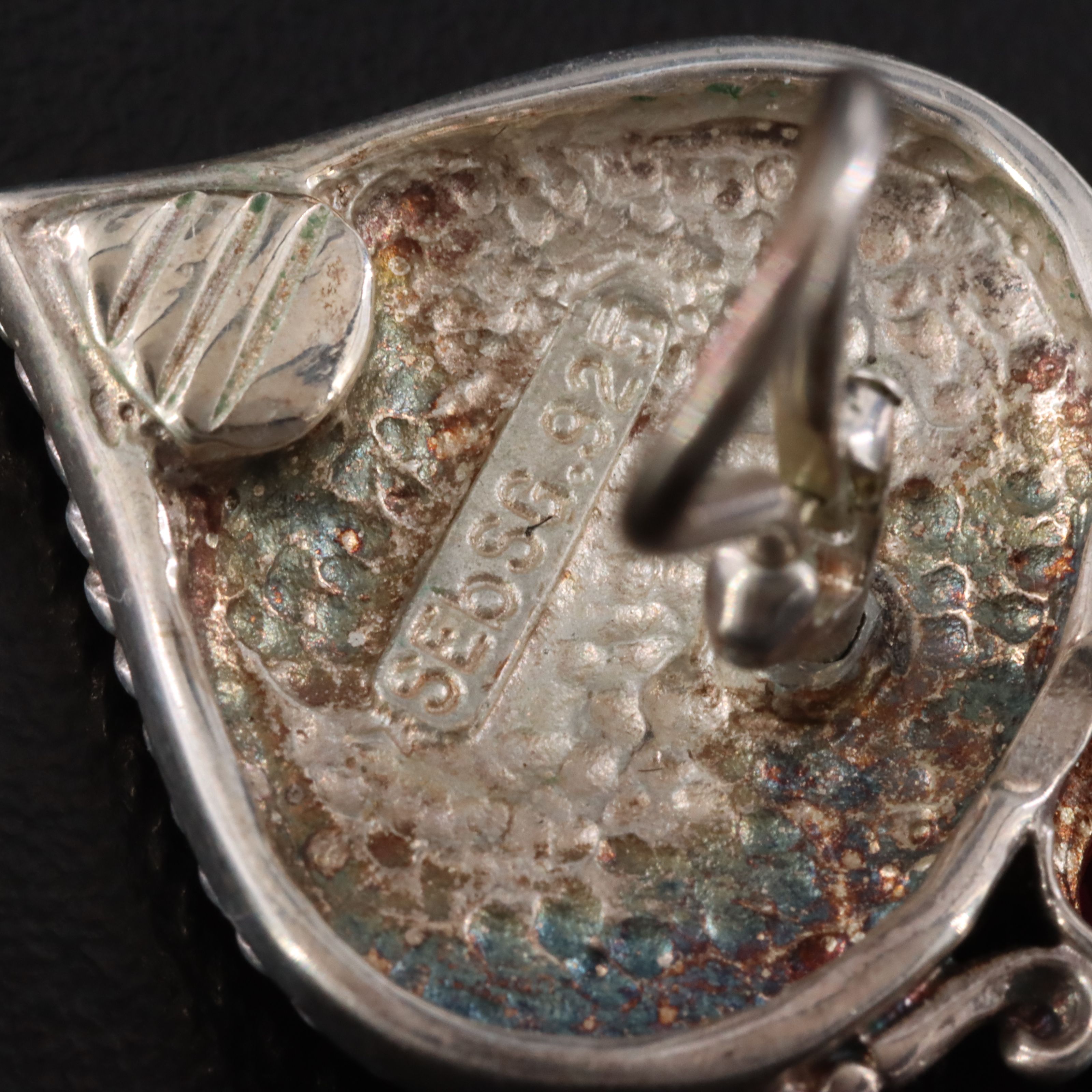 SeidenGang Sterling Rhodolite Garnet Neoclassical Earrings