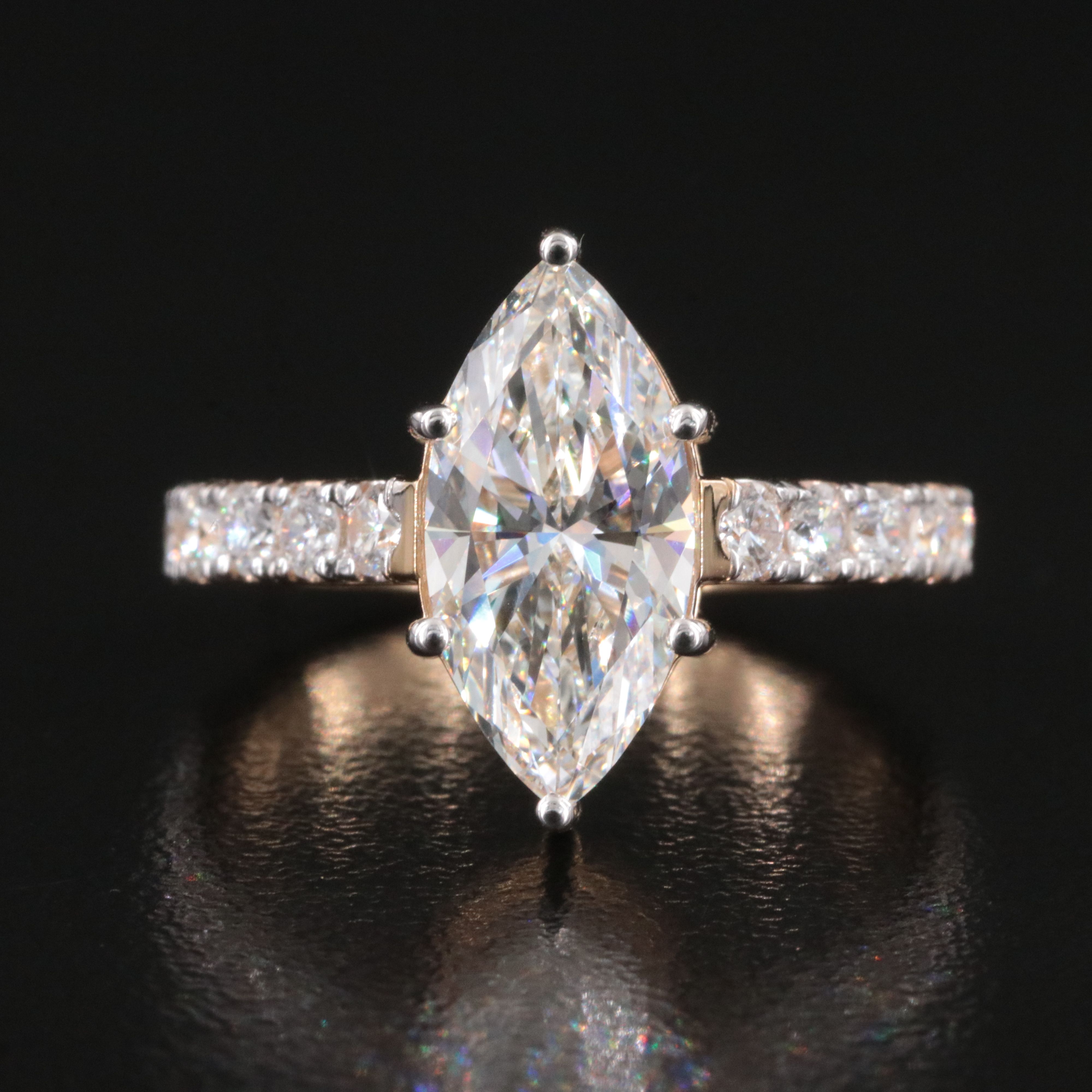 18K 2.50 CTW Lab Grown Diamond Ring with IGI Report