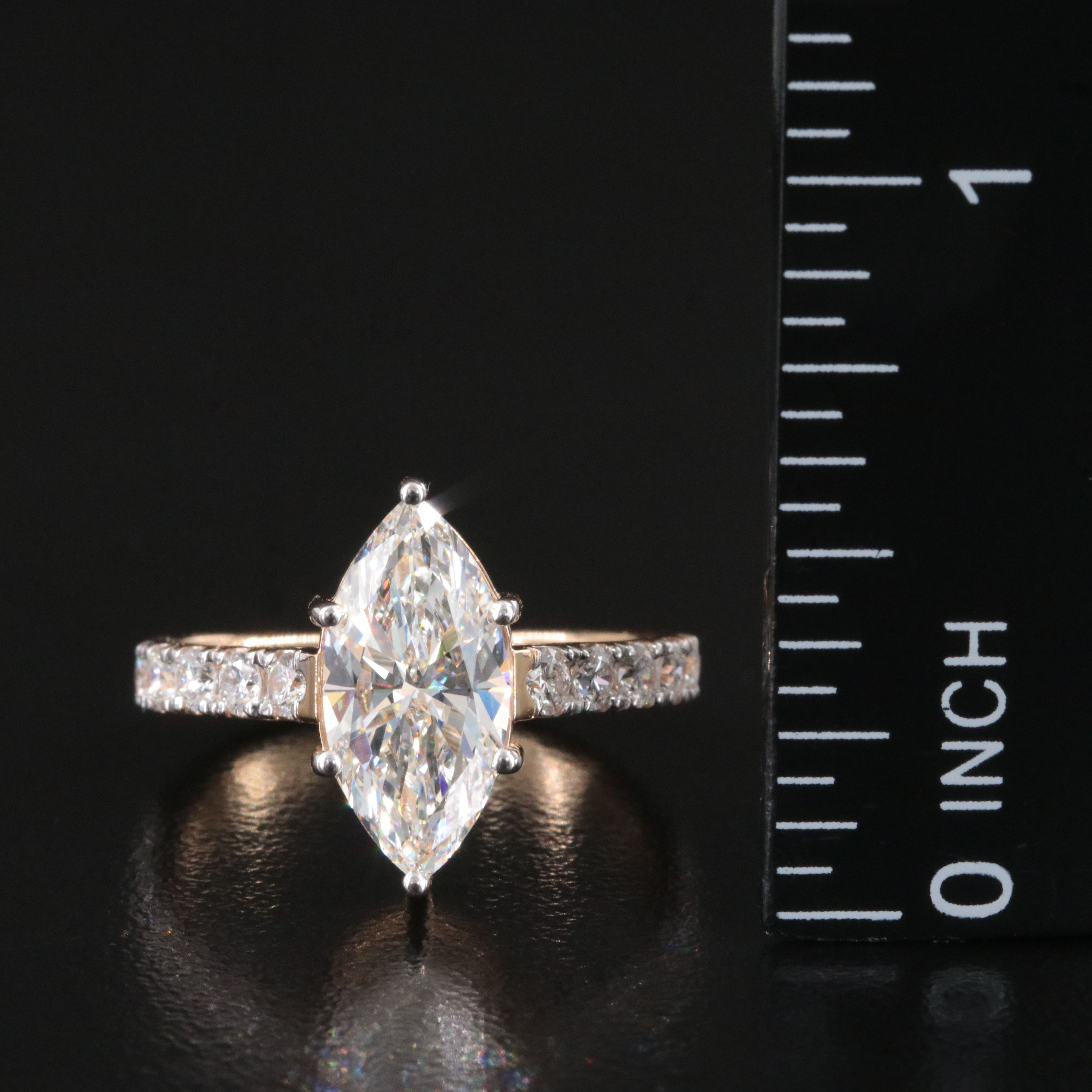 18K 2.50 CTW Lab Grown Diamond Ring with IGI Report