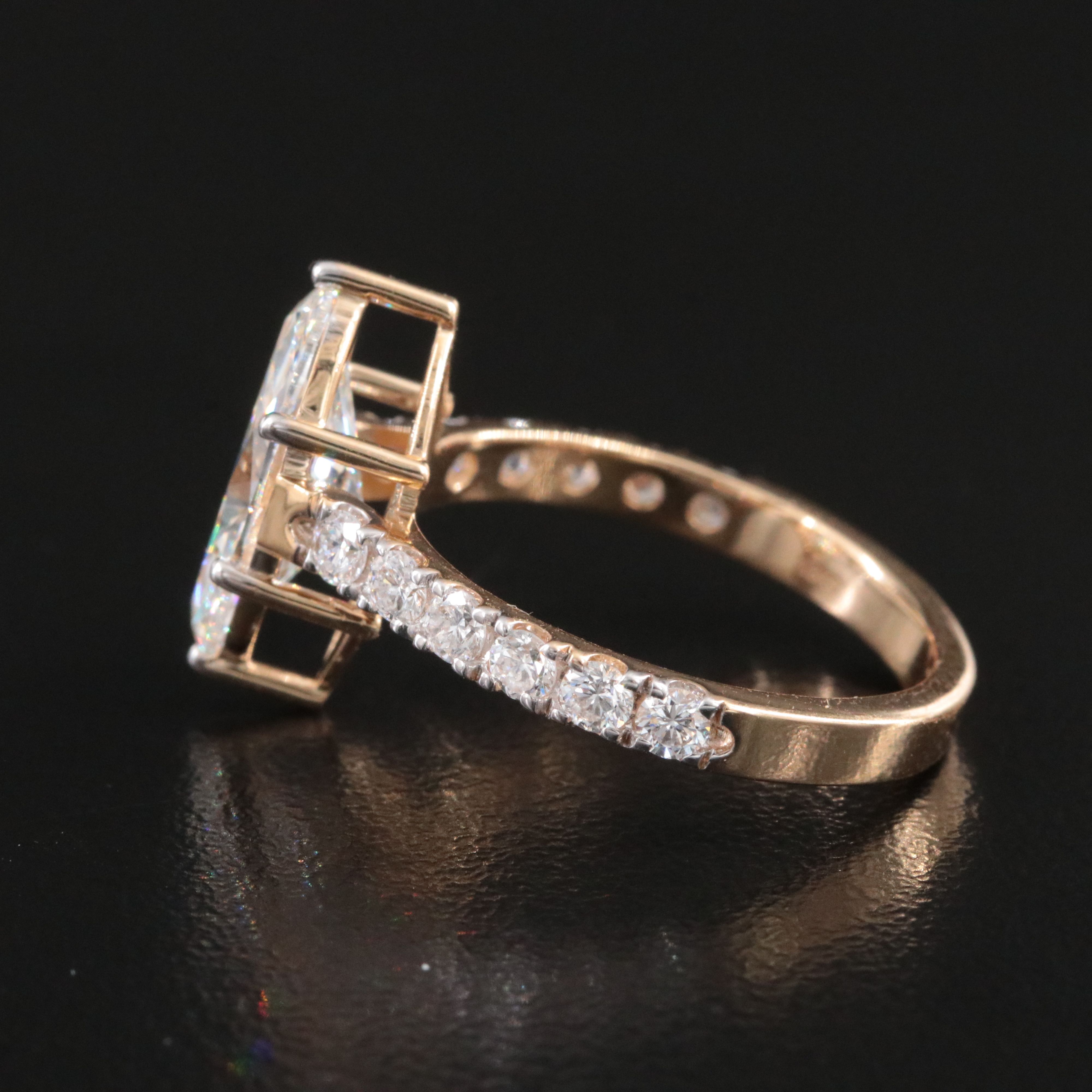 18K 2.50 CTW Lab Grown Diamond Ring with IGI Report