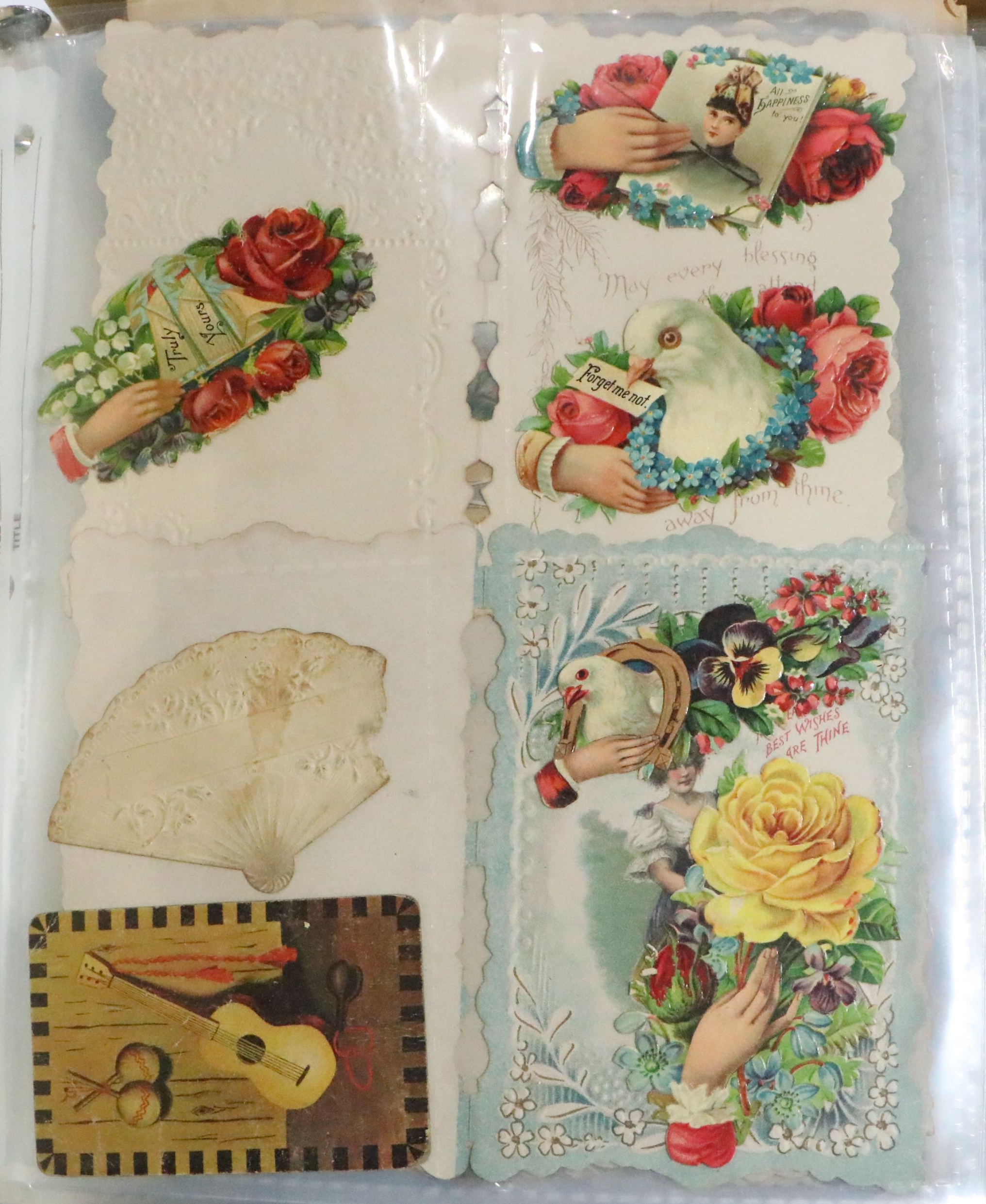 Die Cut Victorian Calling Cards and Valentines, Late 19th/Early 20th C.