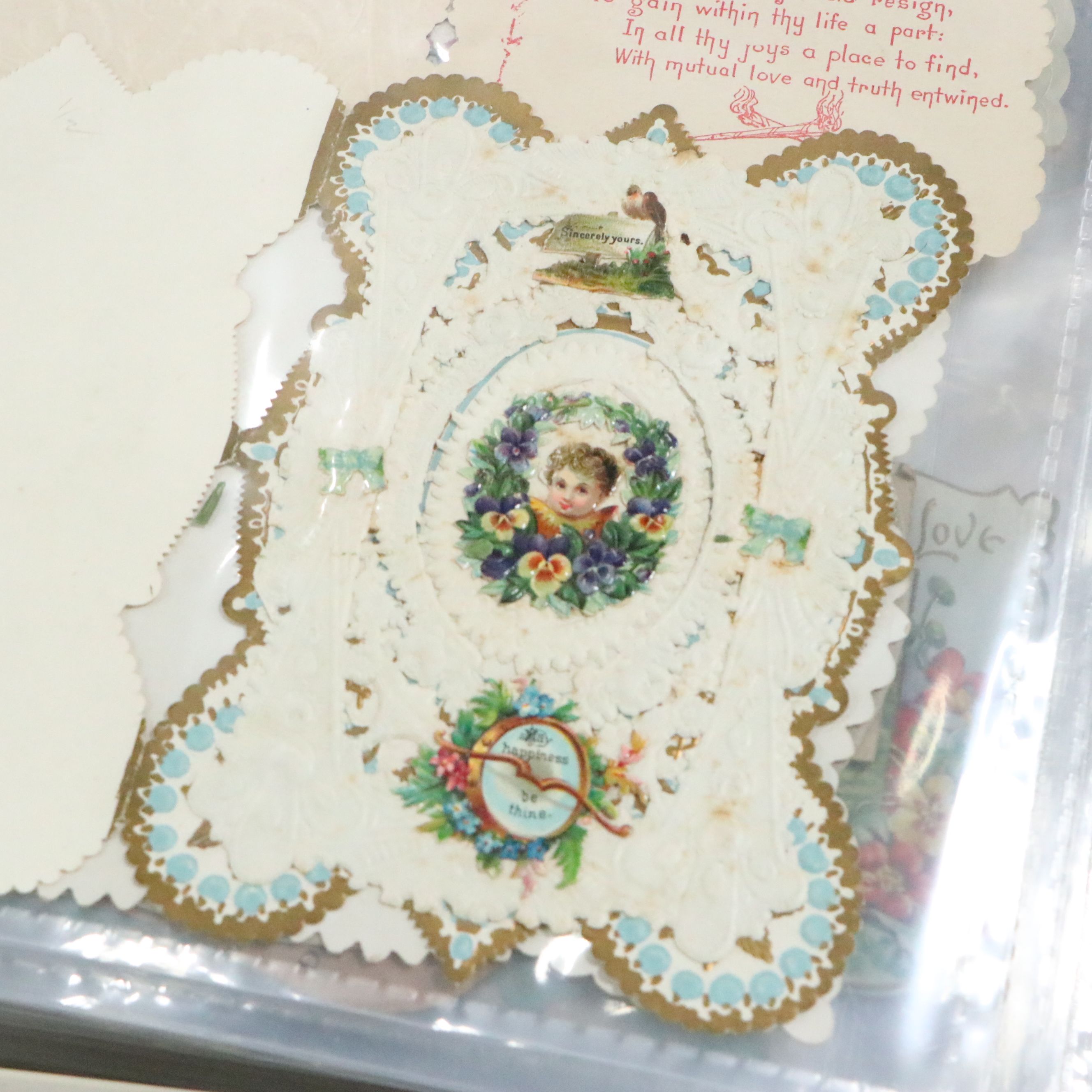 Die Cut Victorian Calling Cards and Valentines, Late 19th/Early 20th C.