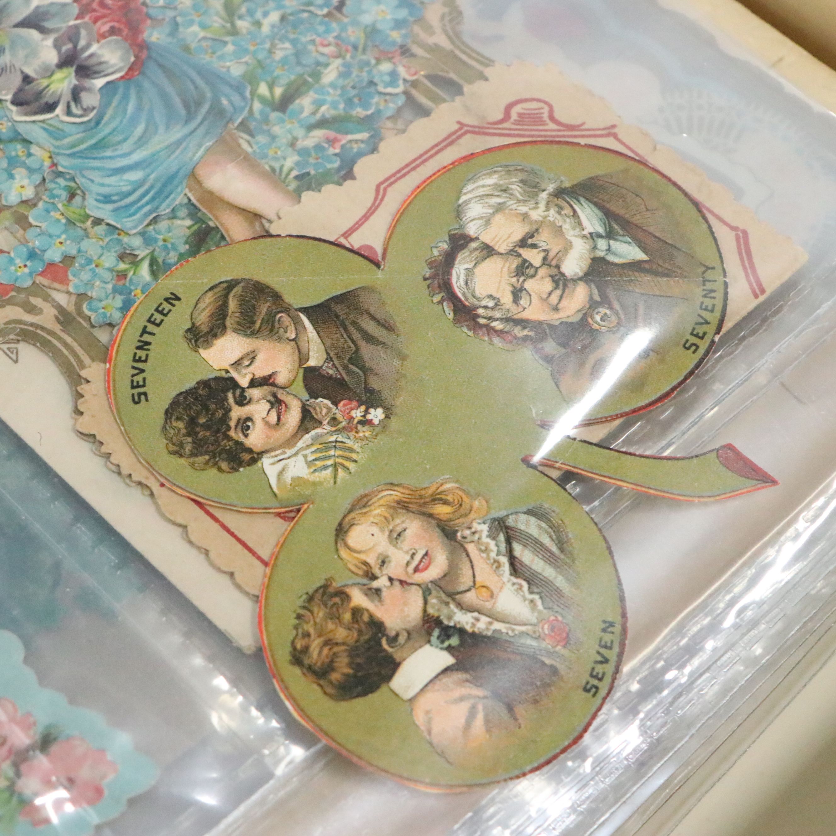 Die Cut Victorian Calling Cards and Valentines, Late 19th/Early 20th C.