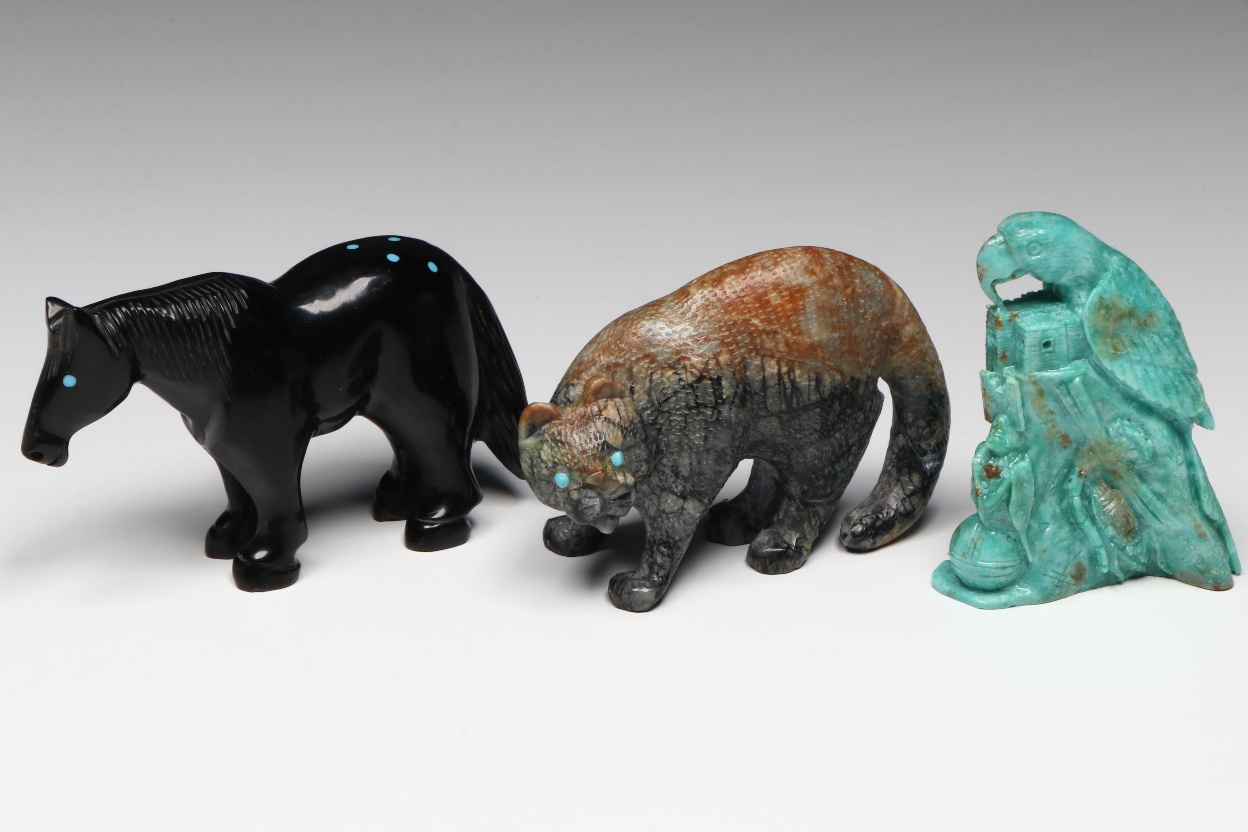 Herbert Him, Florentino Martinez with Other Zuni Carved Animals