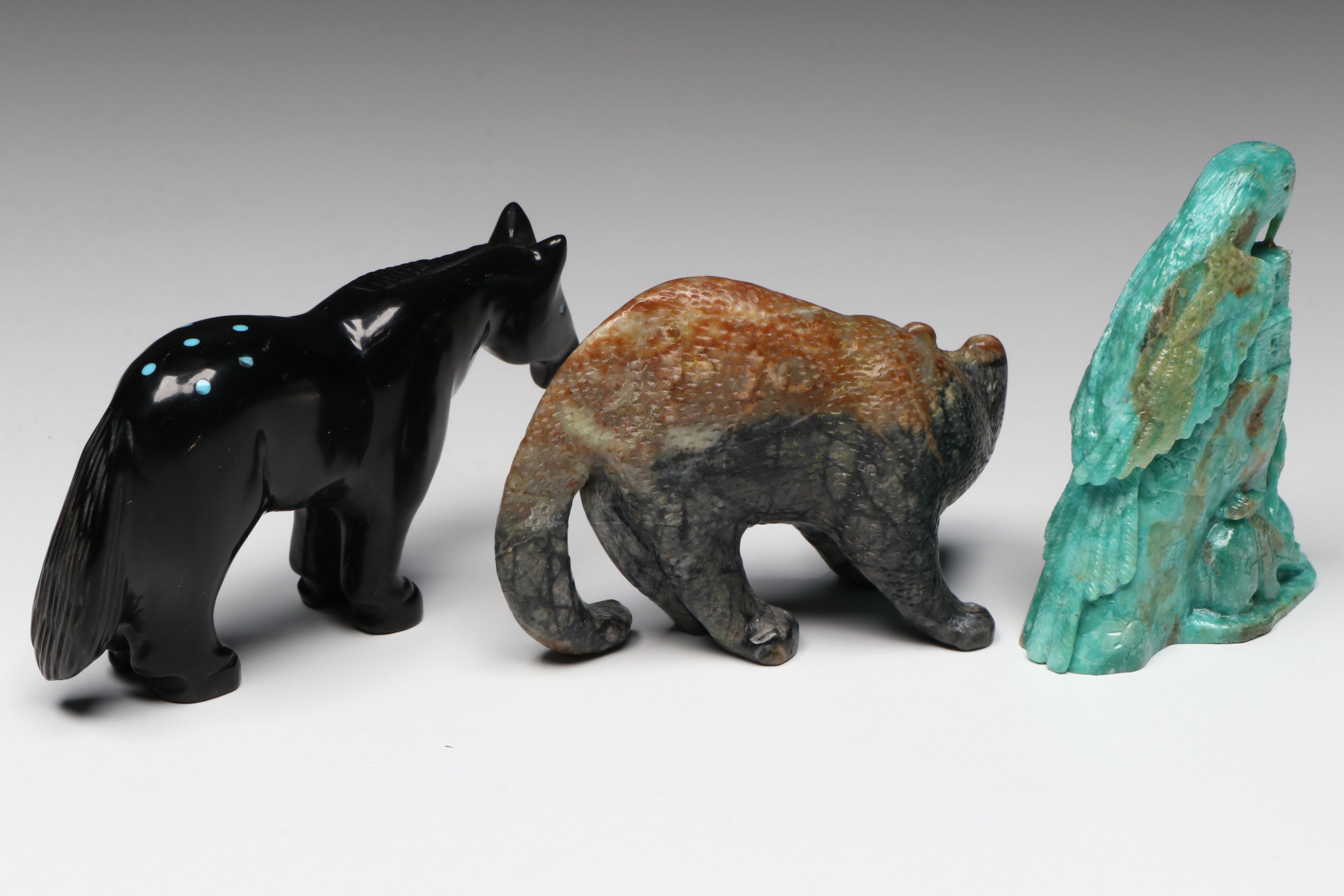 Herbert Him, Florentino Martinez with Other Zuni Carved Animals