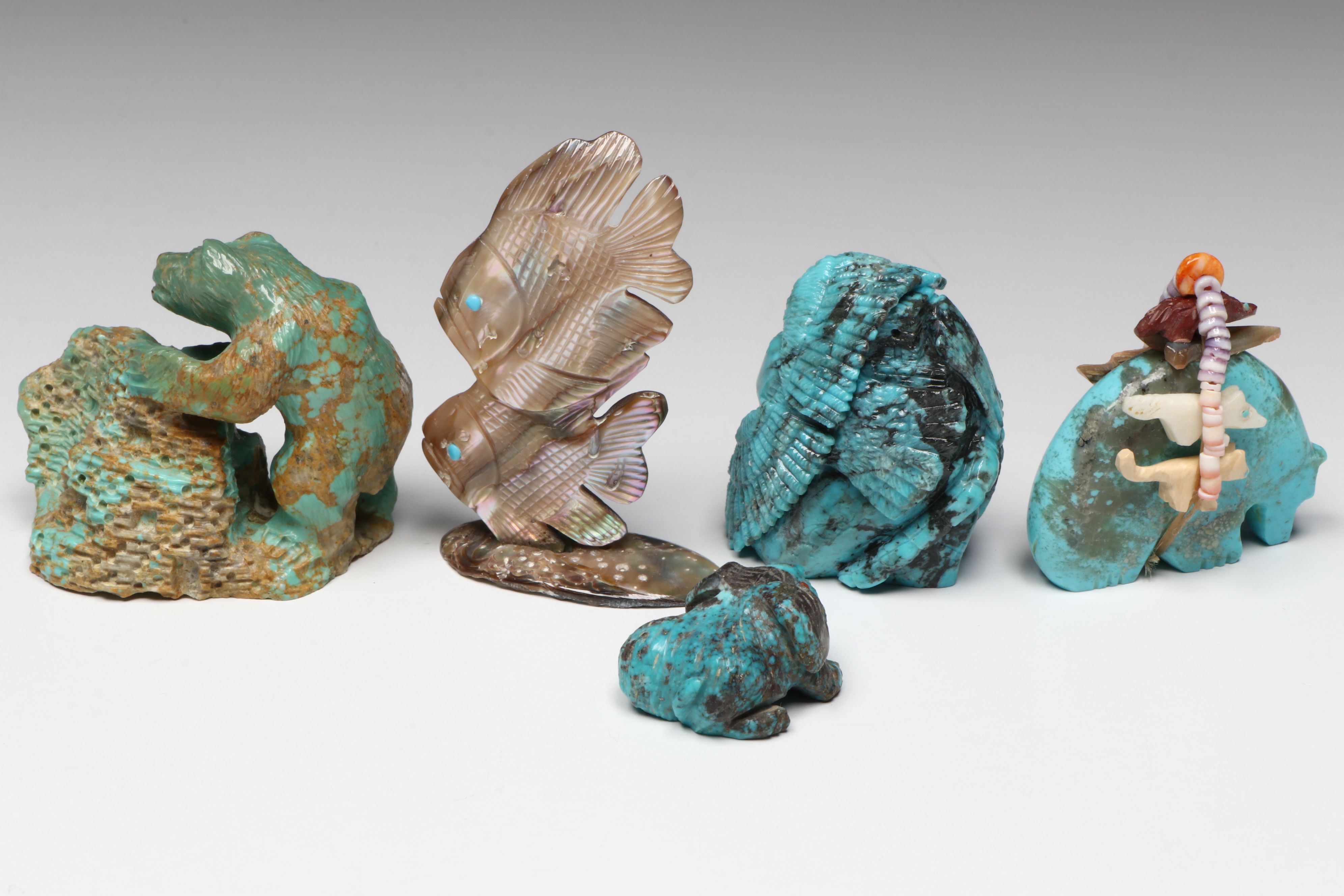 Herbert Him, Florentino Martinez with Other Zuni Carved Animals