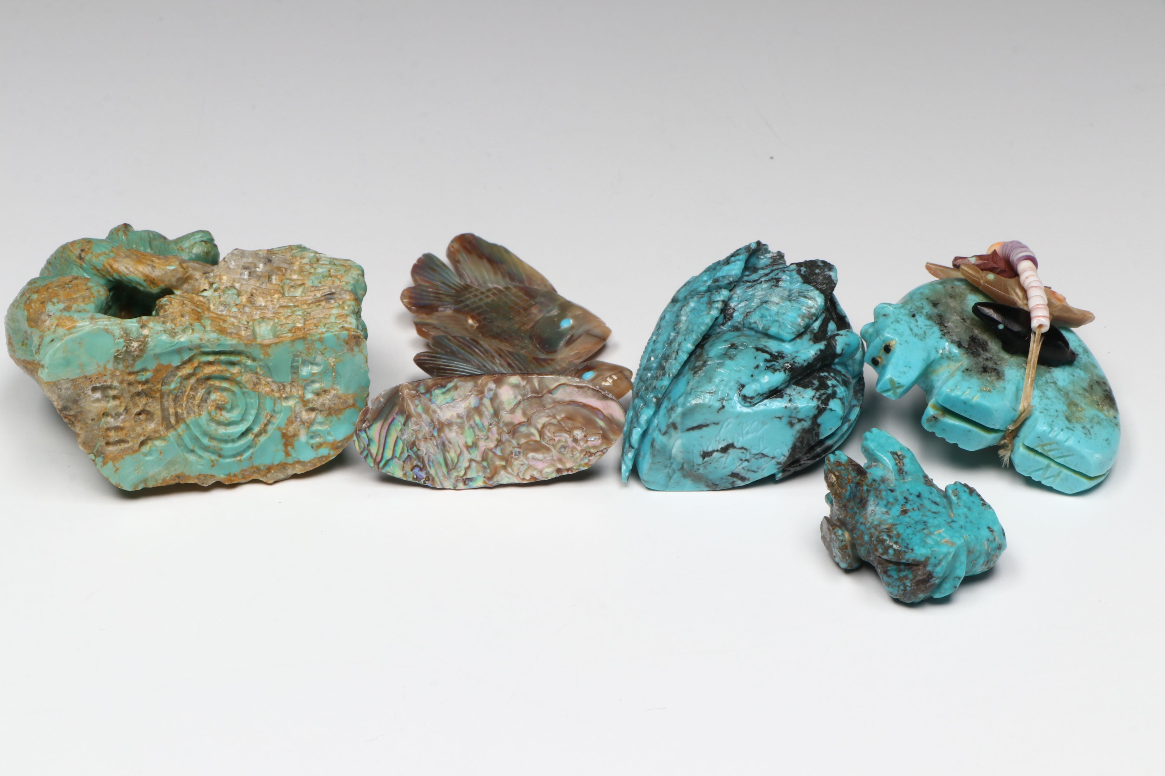 Herbert Him, Florentino Martinez with Other Zuni Carved Animals