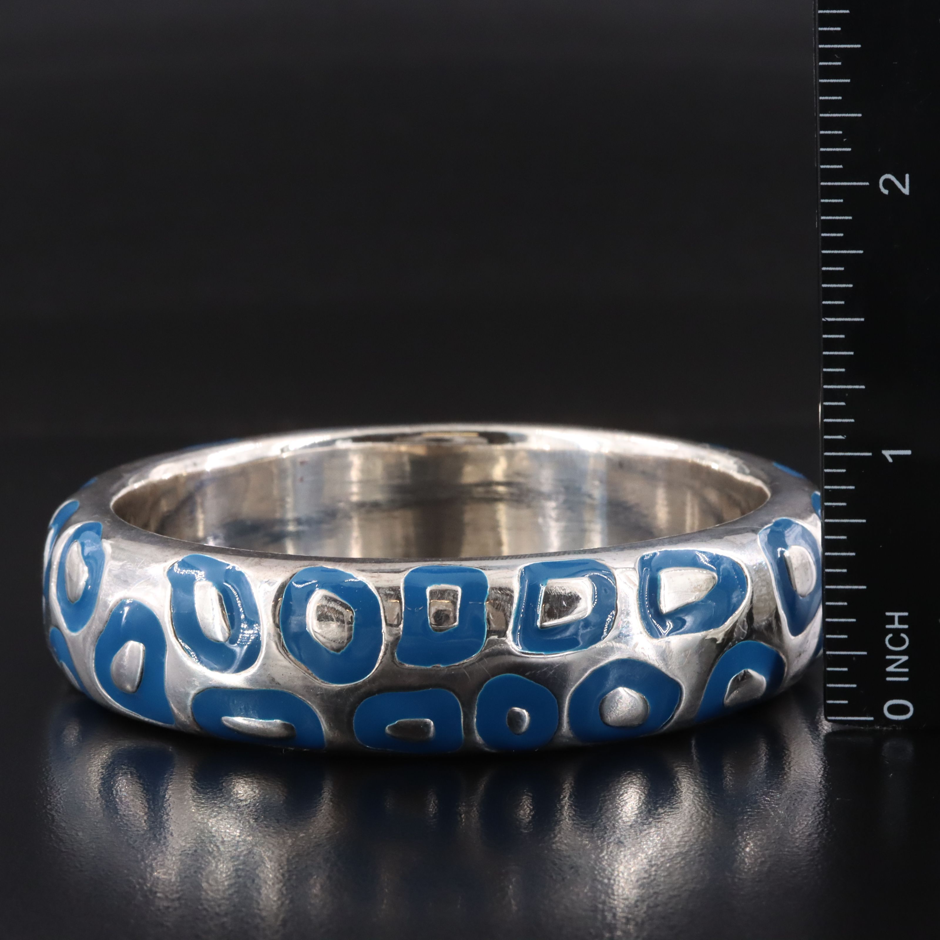 Sterling Electroformed Enamel Bangle Bracelet and Simon Sebbag Design Ring