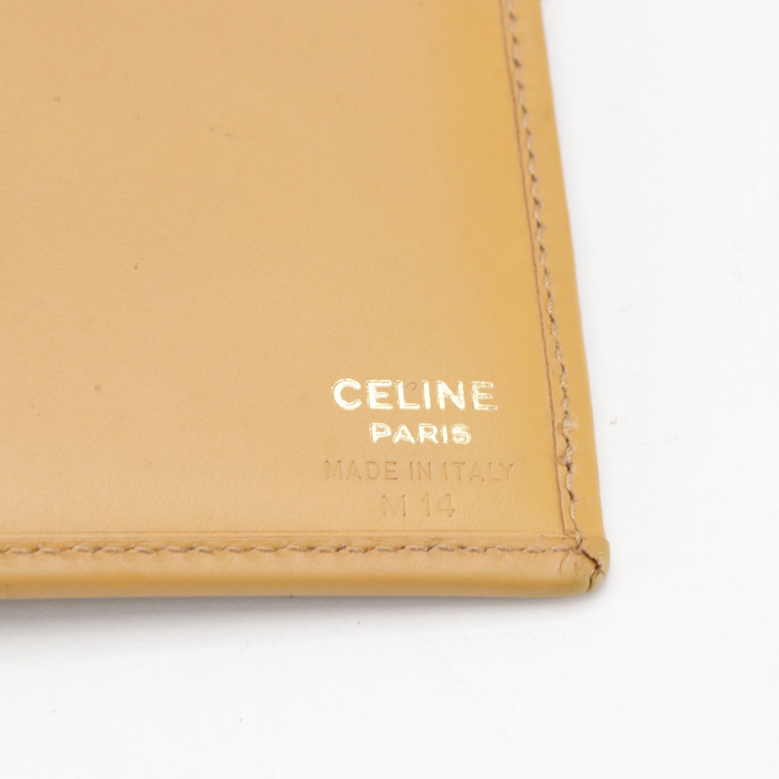 Celine Long Bifold Wallet in Dark Brown Macadam Canvas and Leather Trim
