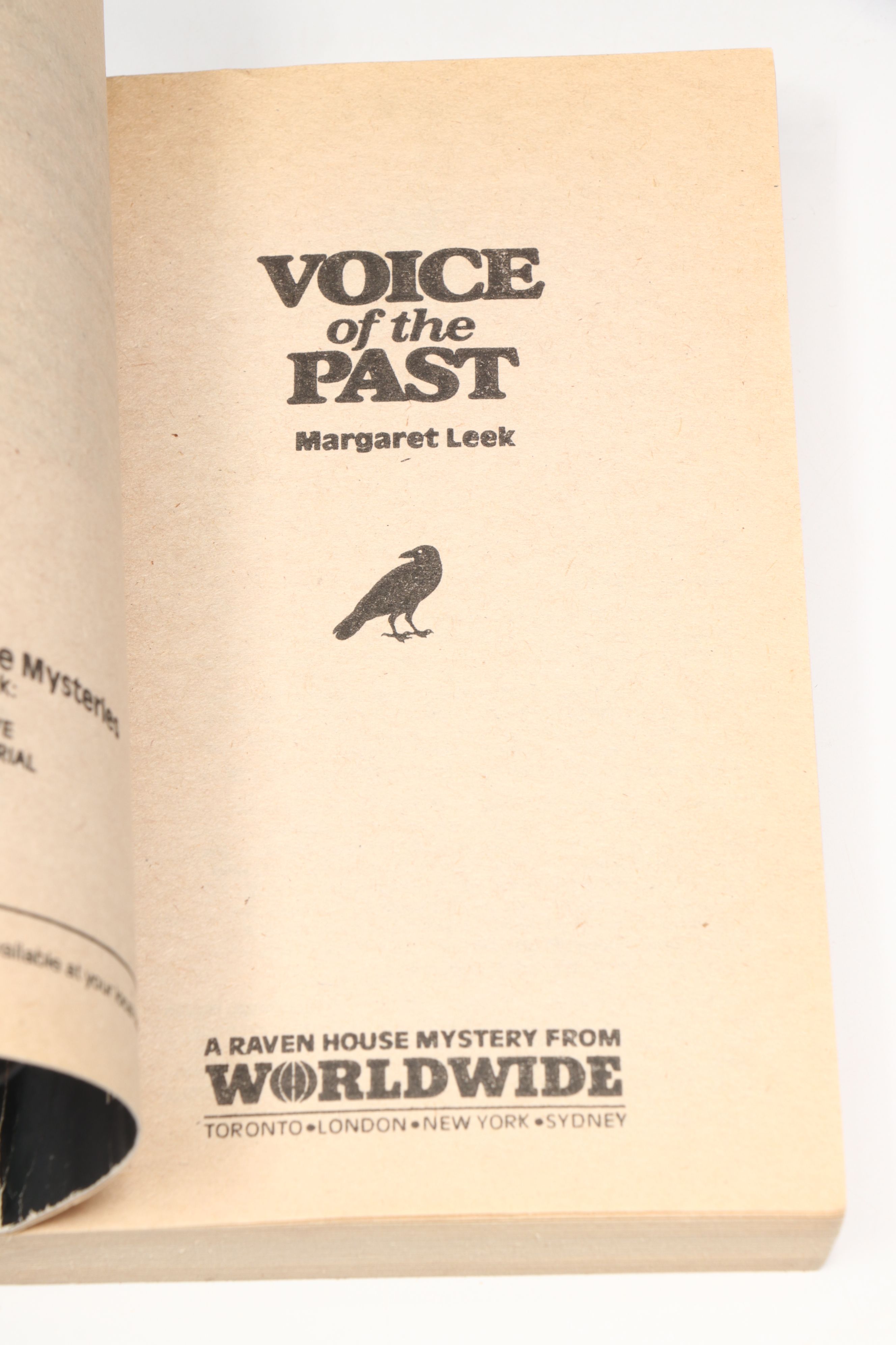 "Voice of the Past," "Prompt for Murder," and More Raven House Mysteries