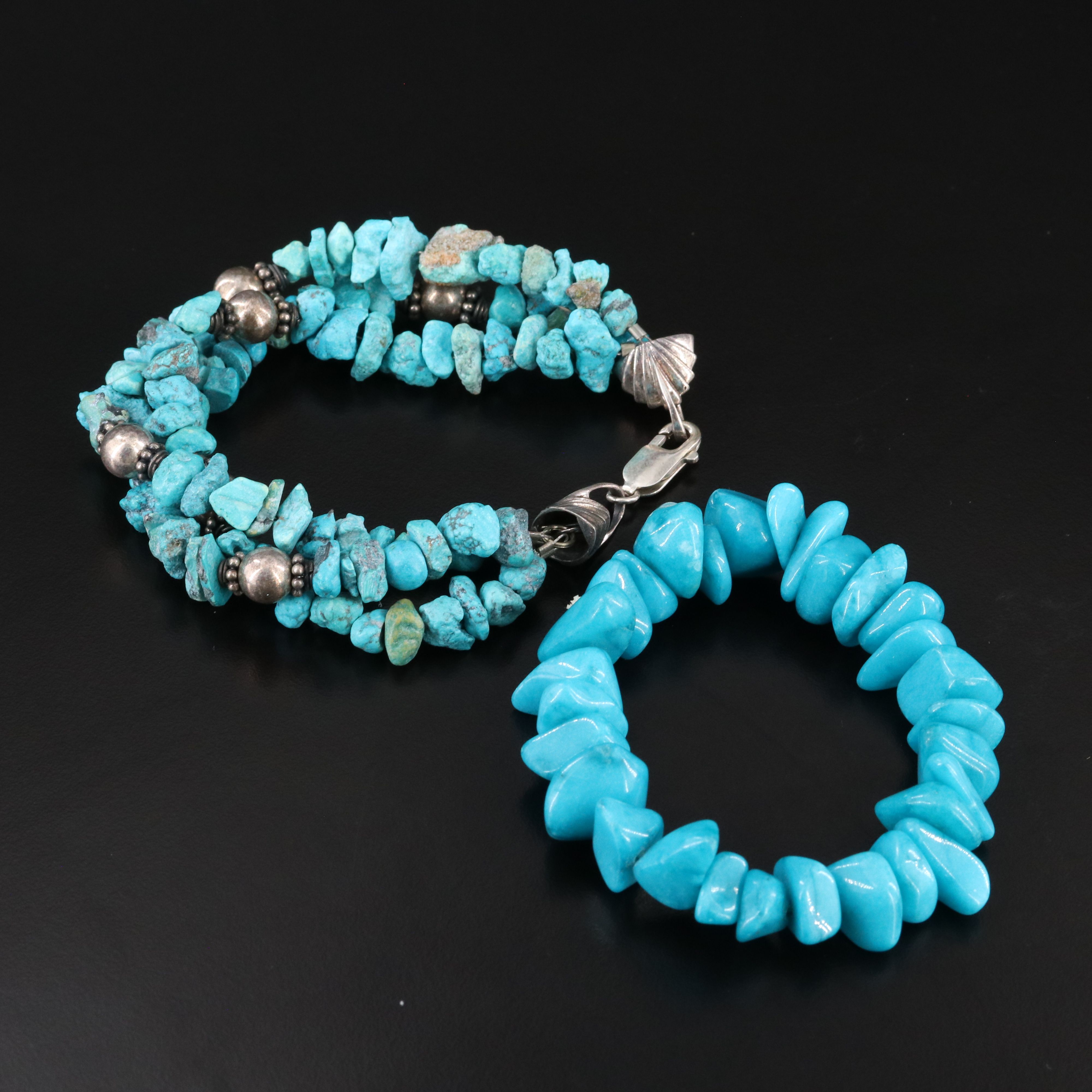 Bracelets Including Mexican Inlay and Sterling