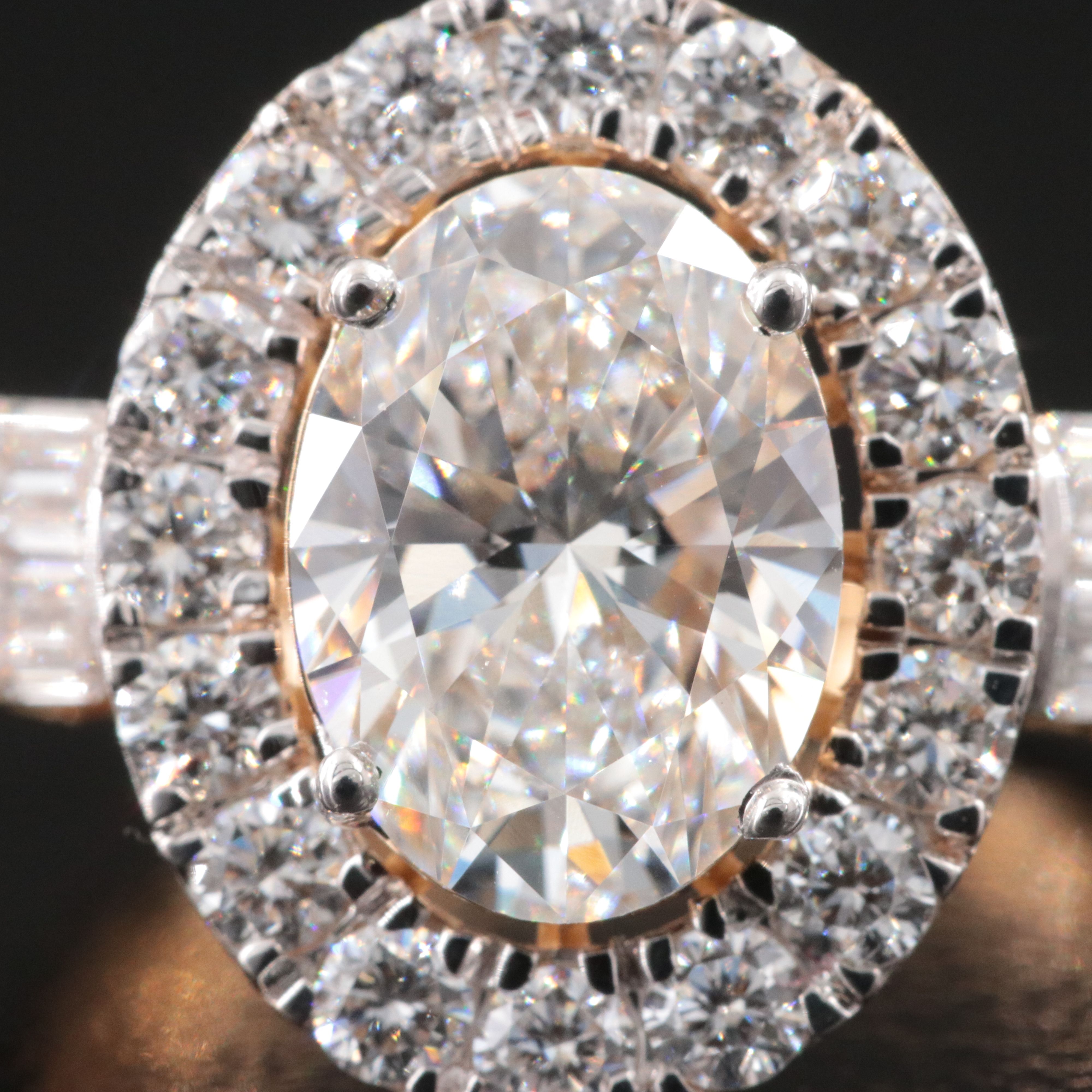 18K 3.29 CTW Lab Grown Diamond Ring with IGI Report