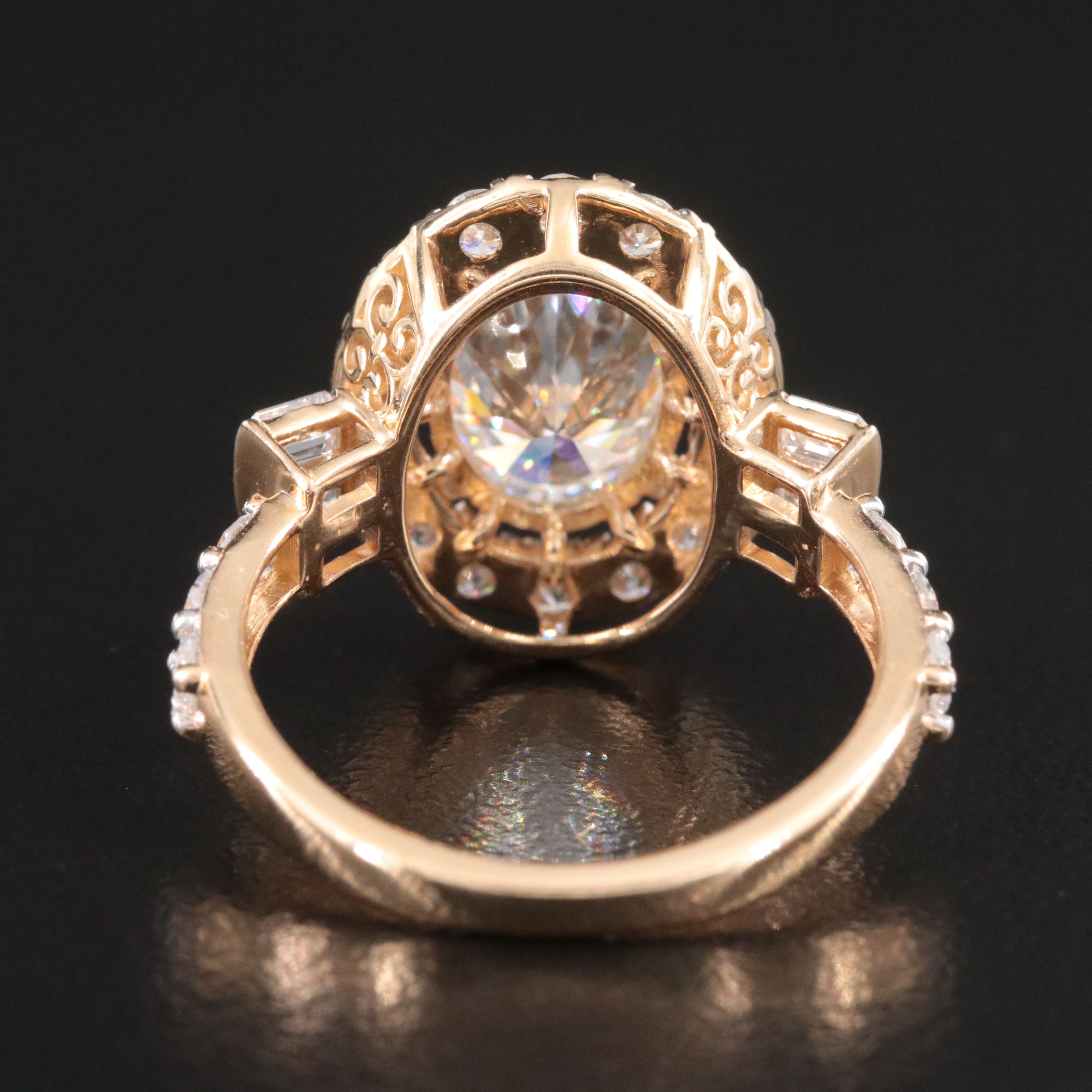 18K 3.29 CTW Lab Grown Diamond Ring with IGI Report