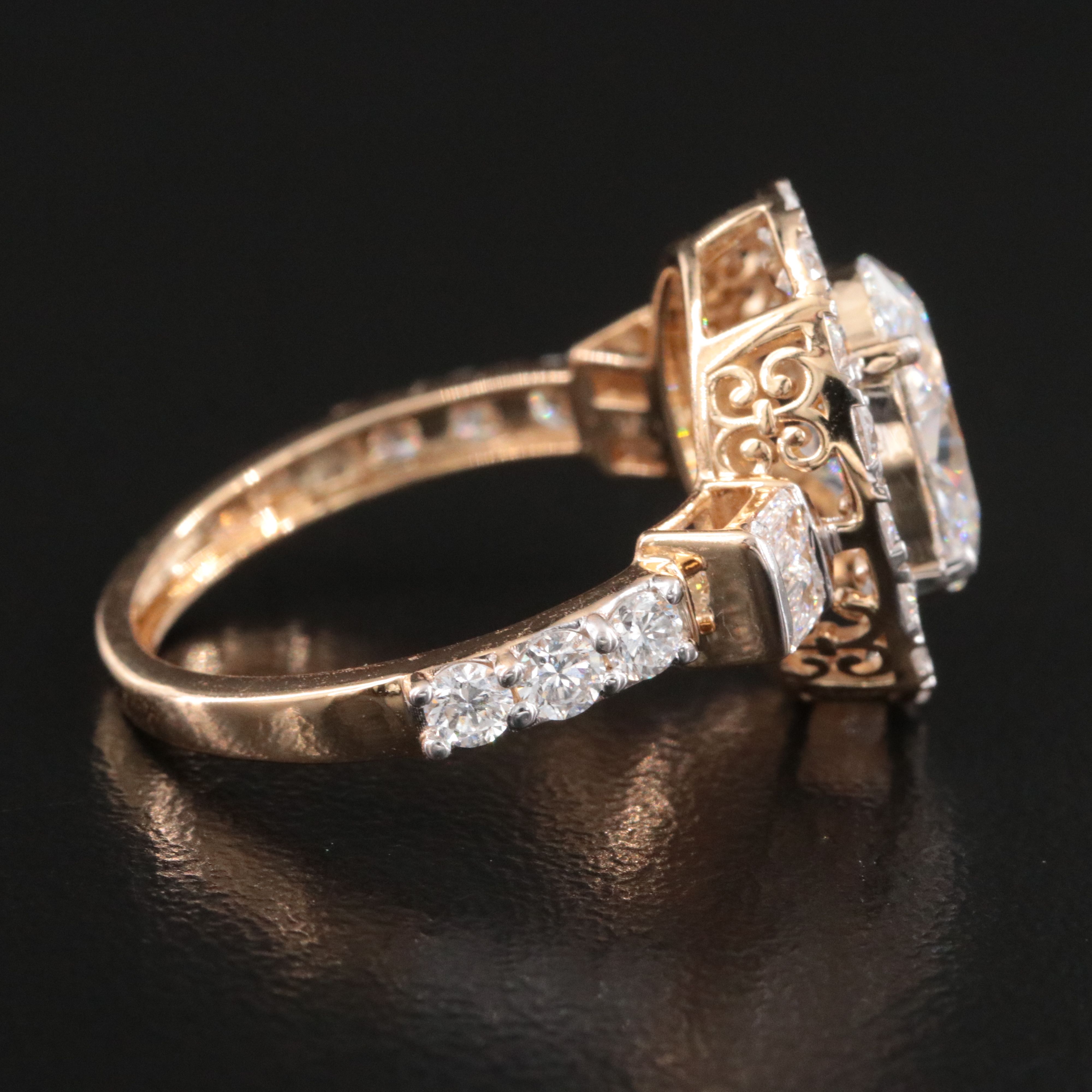 18K 3.29 CTW Lab Grown Diamond Ring with IGI Report