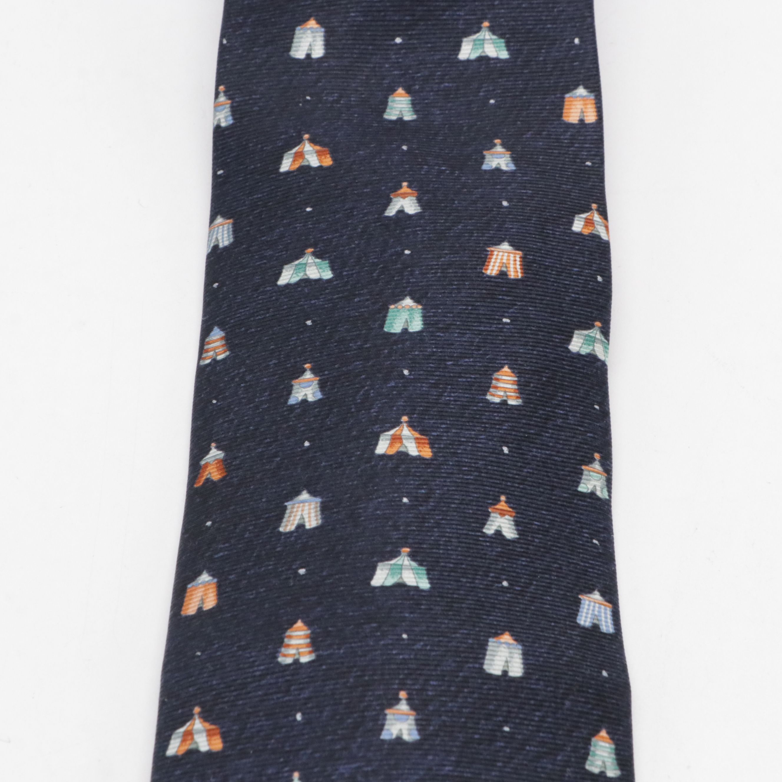 BVLGARI Circus Tent Printed Silk Hand-Stitched Necktie
