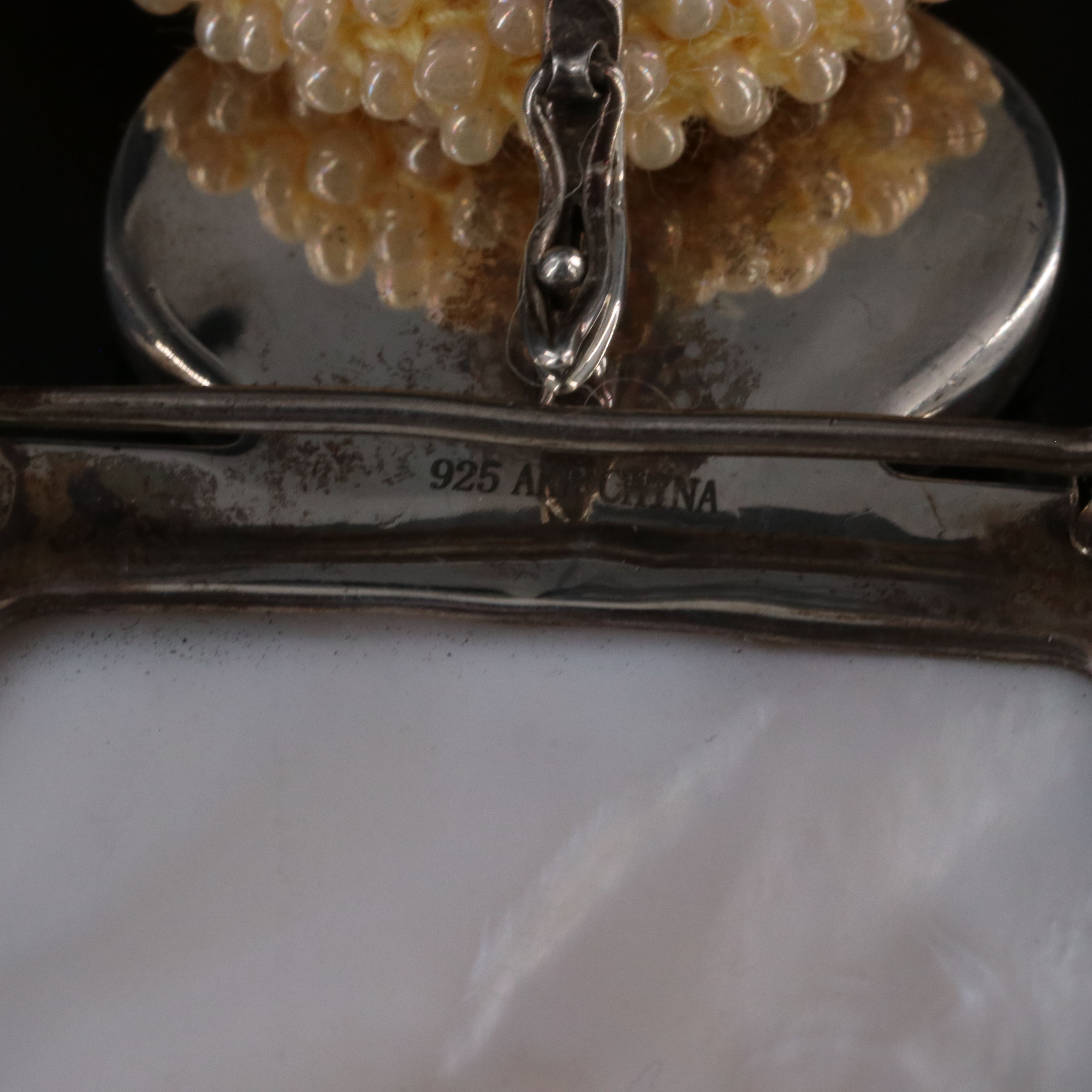 Amy Kahn Russell Sterling Mother-of-Pearl Horse Enhancer Pendant Necklace