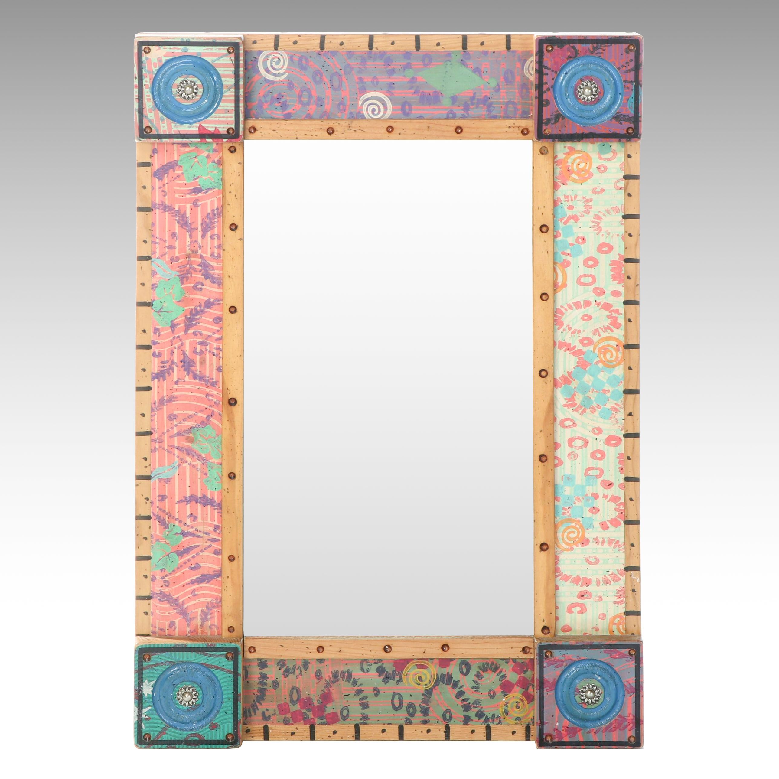 Shoestring Creations Whimsical Handcrafted Wall Mirror
