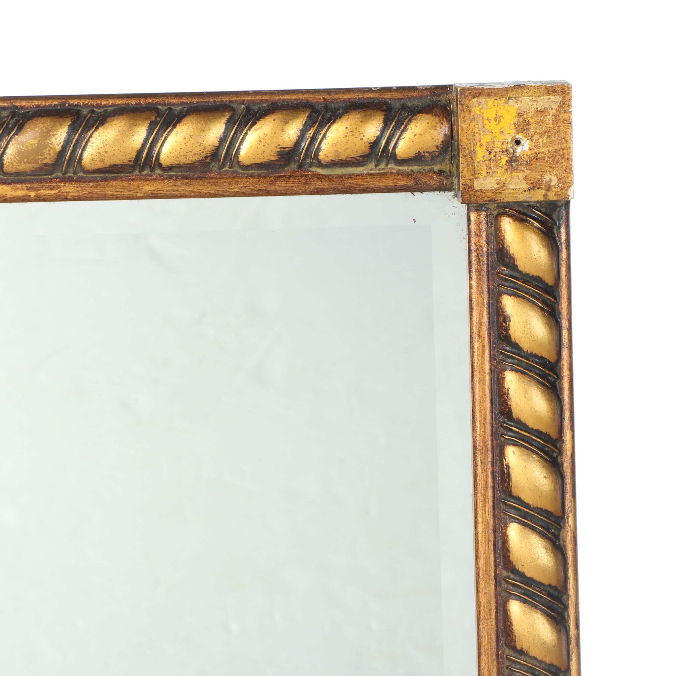 Twisted Rope Frame Gilt Full-Length Wall Mirror