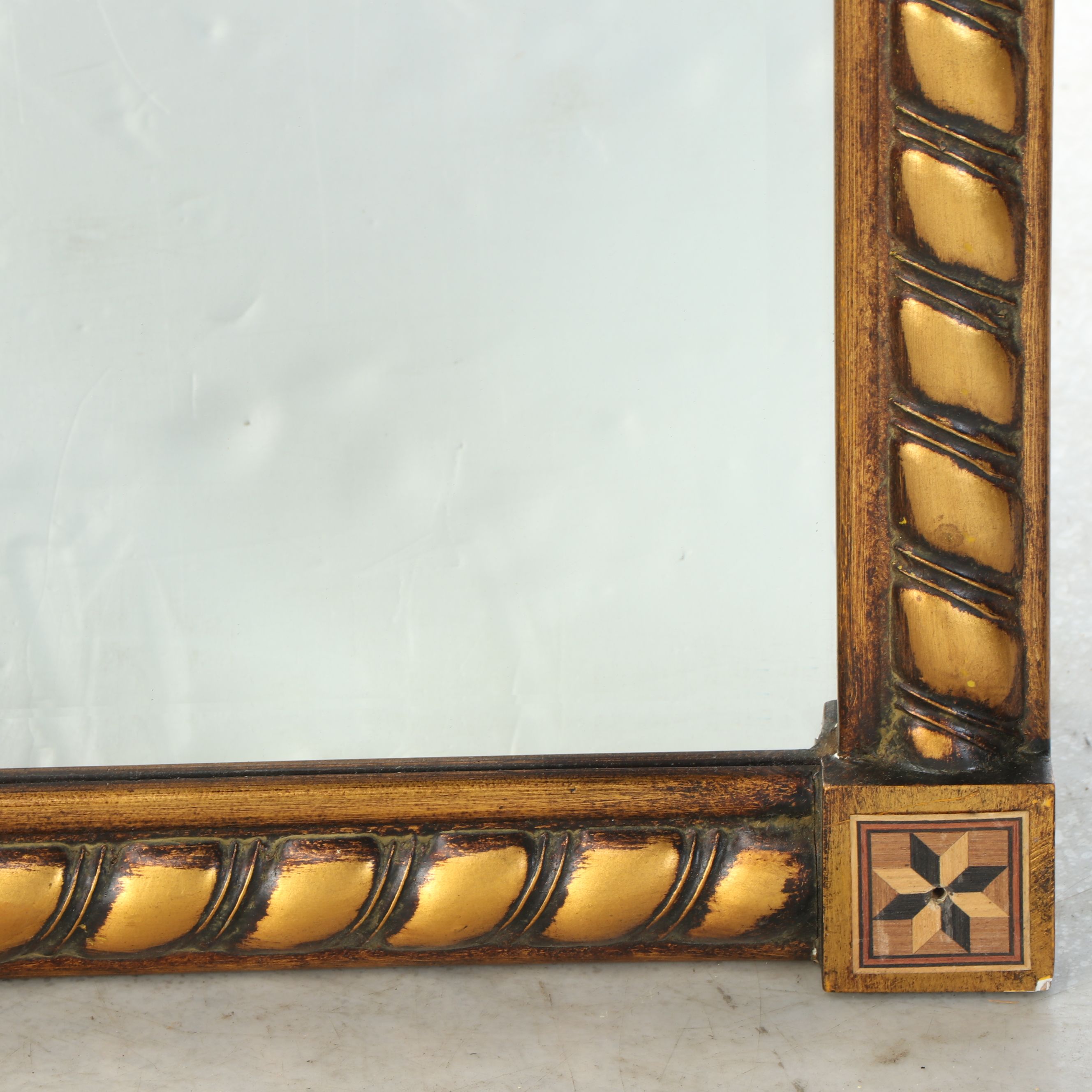 Twisted Rope Frame Gilt Full-Length Wall Mirror