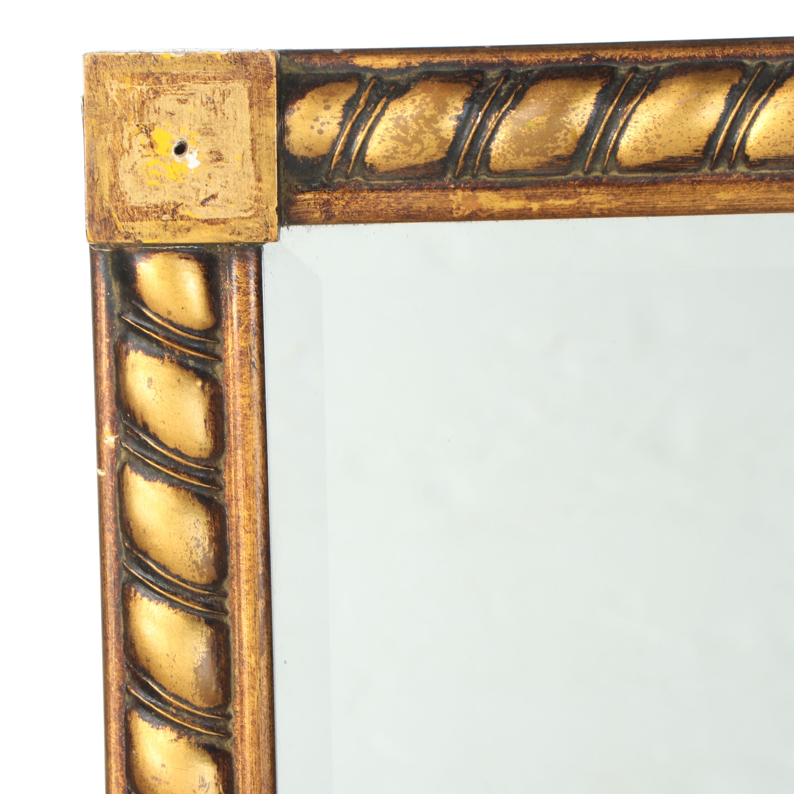 Twisted Rope Frame Gilt Full-Length Wall Mirror