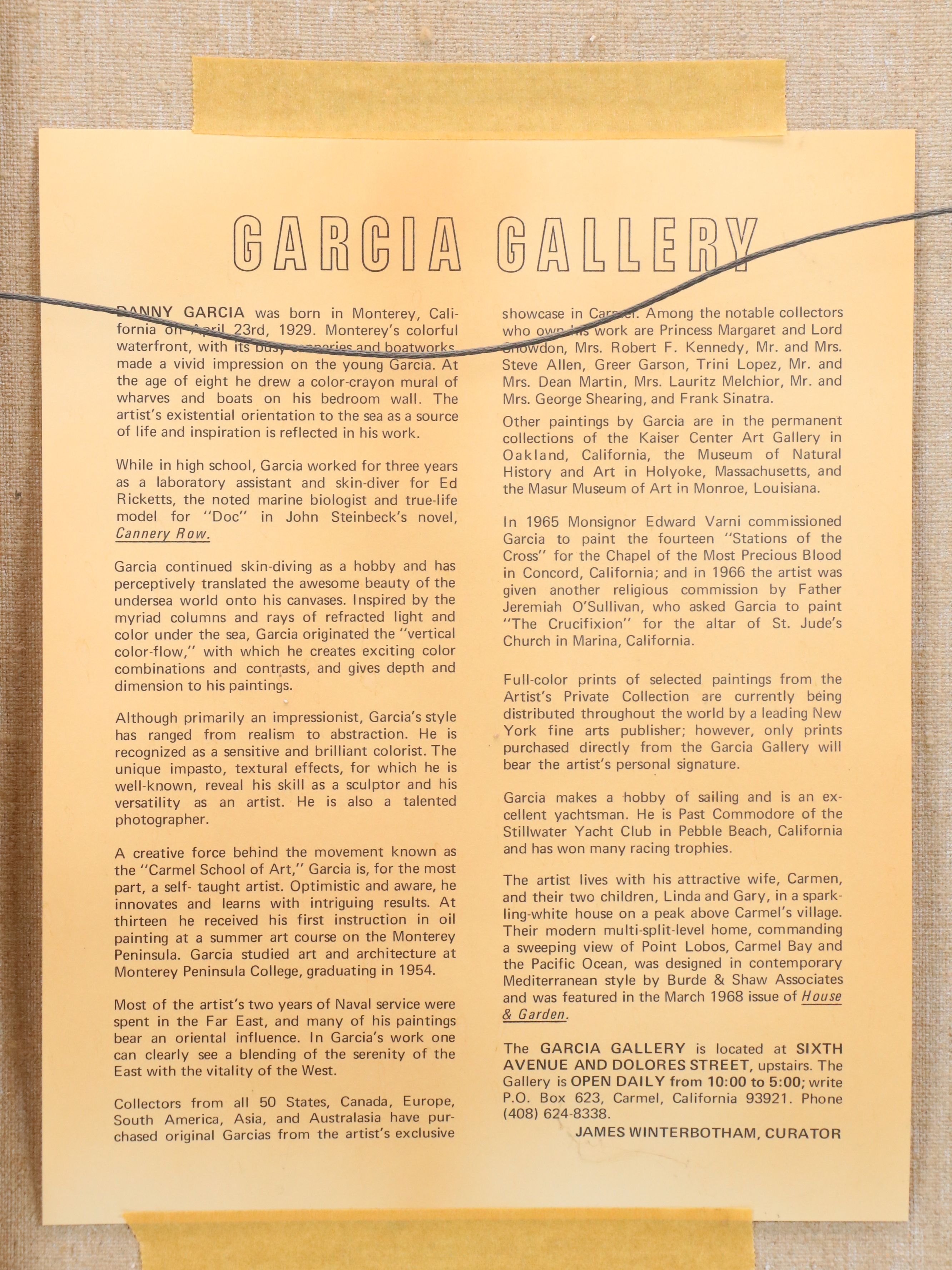 Danny Garcia Textured Acrylic Painting of Red Bridge, 1969