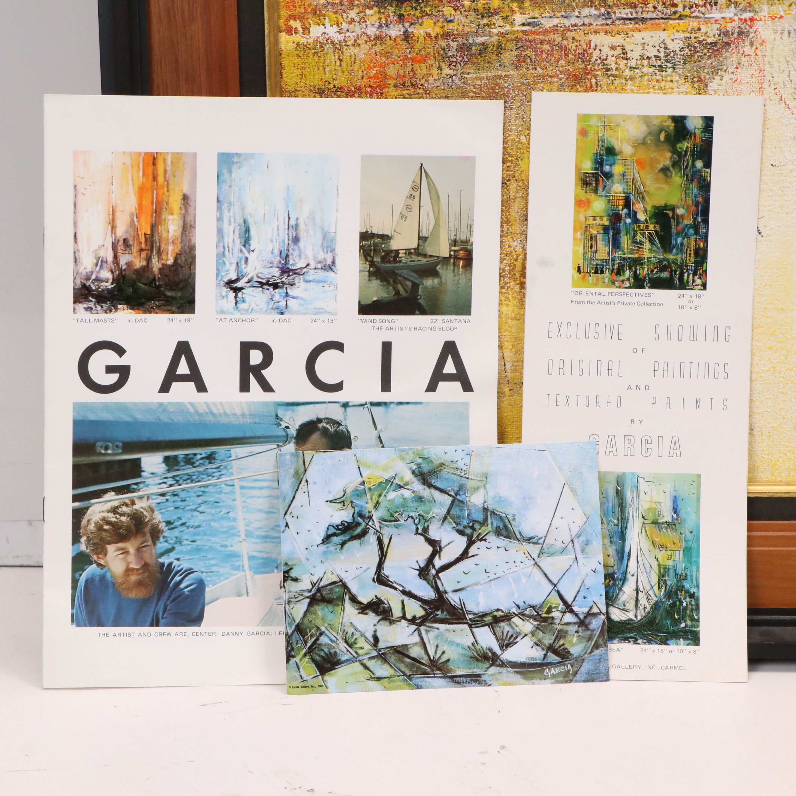 Danny Garcia Textured Acrylic Painting of Red Bridge, 1969