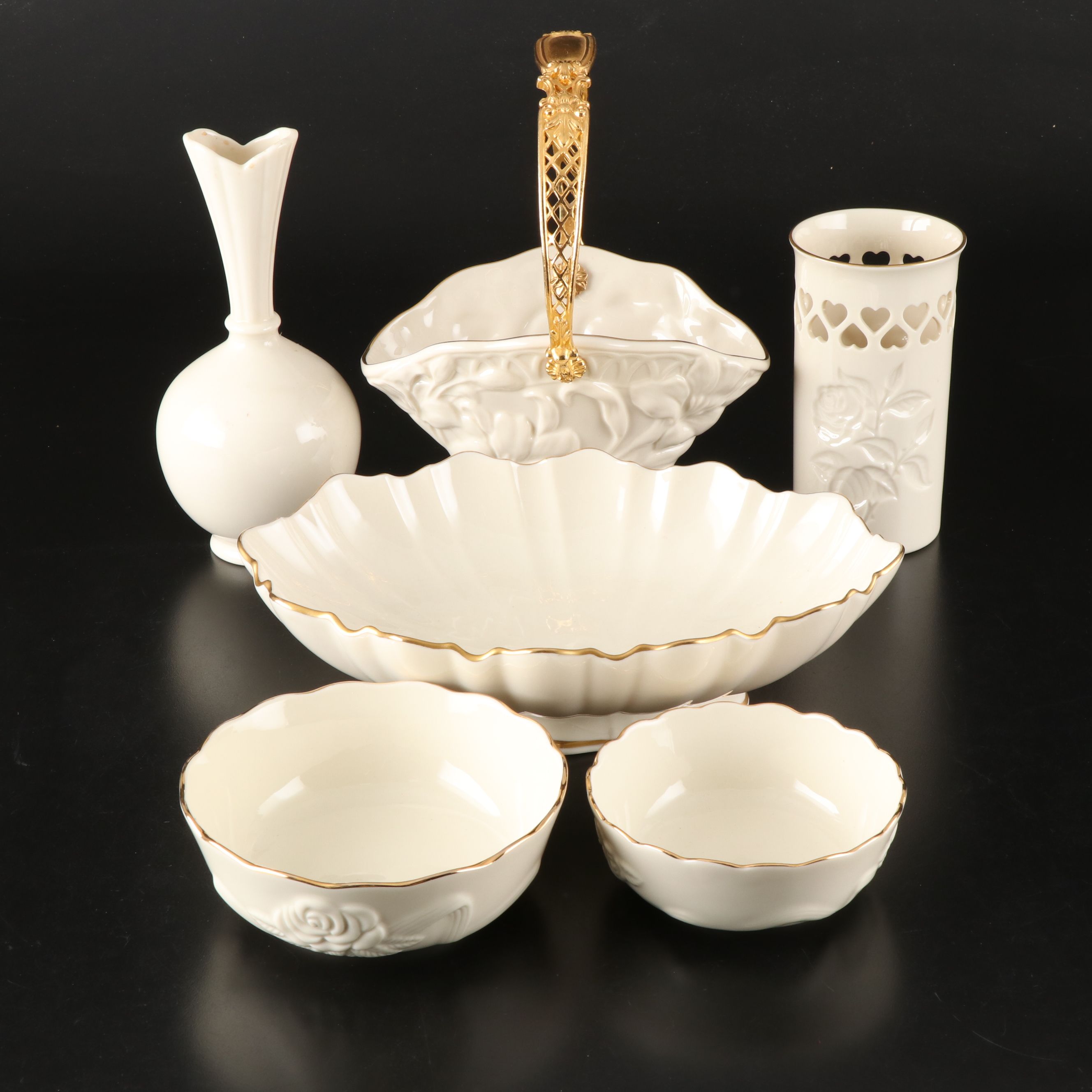 Lenox "Lily Basket" Porcelain Vases and More Lenox Porcelain Décor