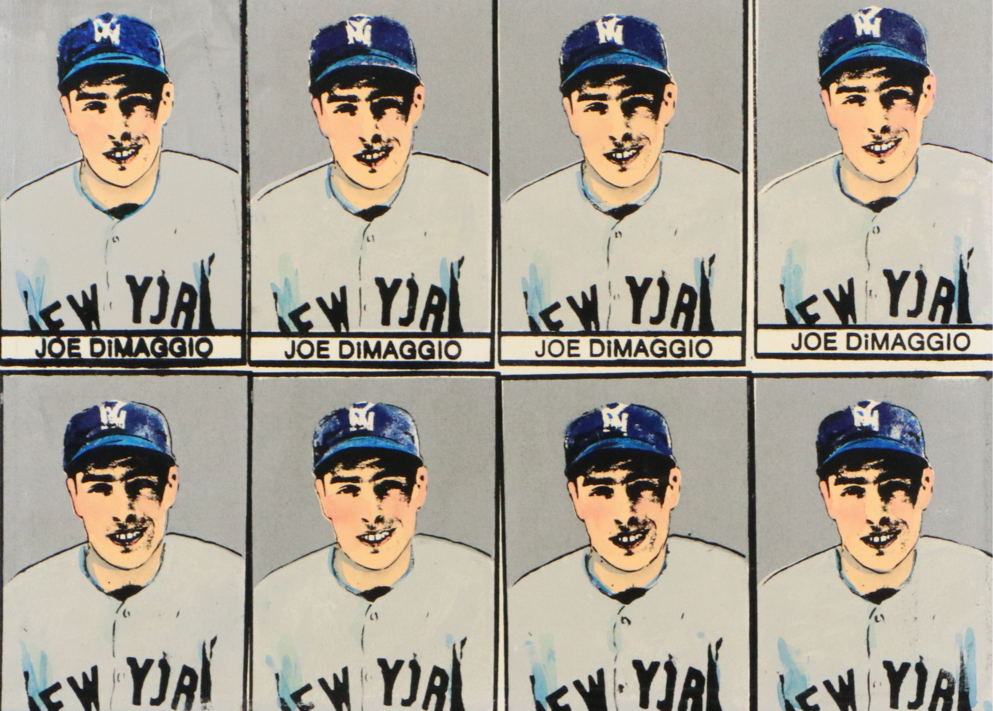 Oil Painting of Joe Diamaggio for New York Yankees "The Yankee Clipper," 1989