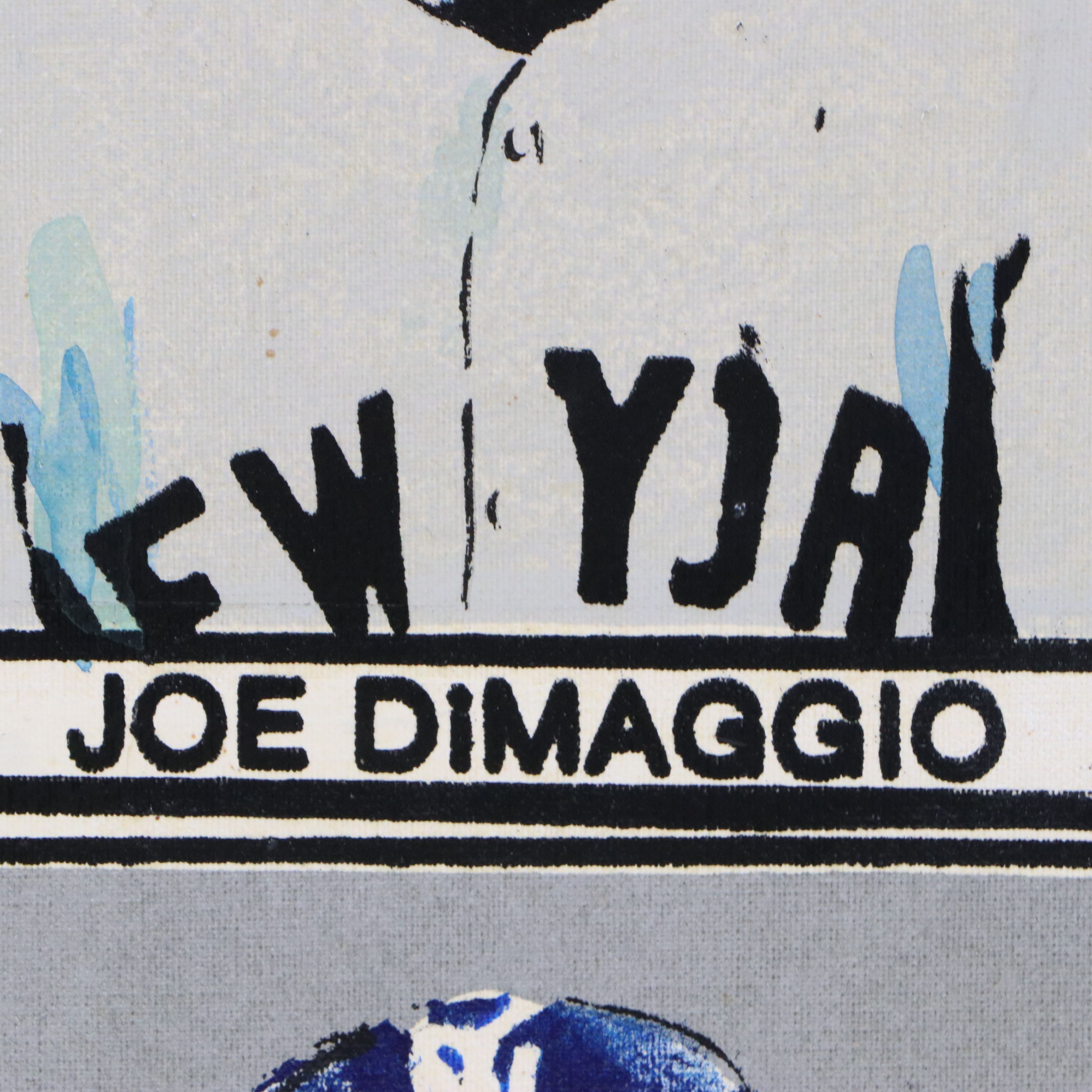 Oil Painting of Joe Diamaggio for New York Yankees "The Yankee Clipper," 1989