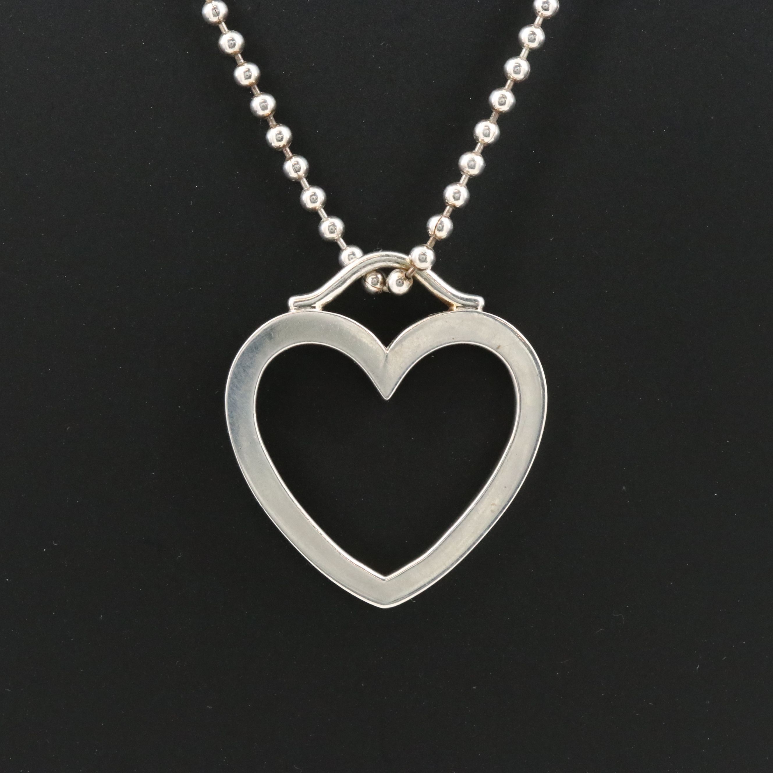 Tiffany & Co. Sterling Sentimental Heart Pendant Necklace