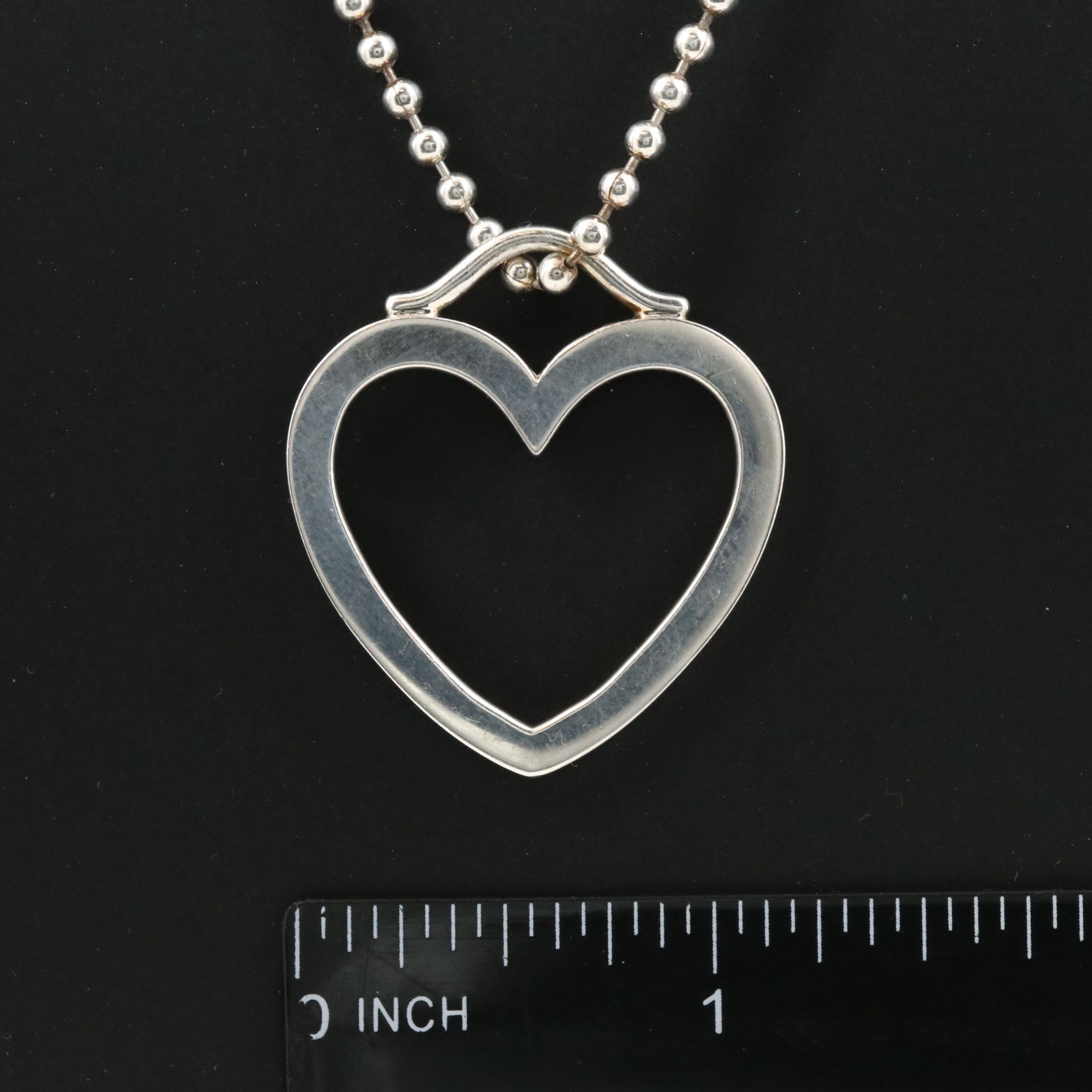 Tiffany & Co. Sterling Sentimental Heart Pendant Necklace