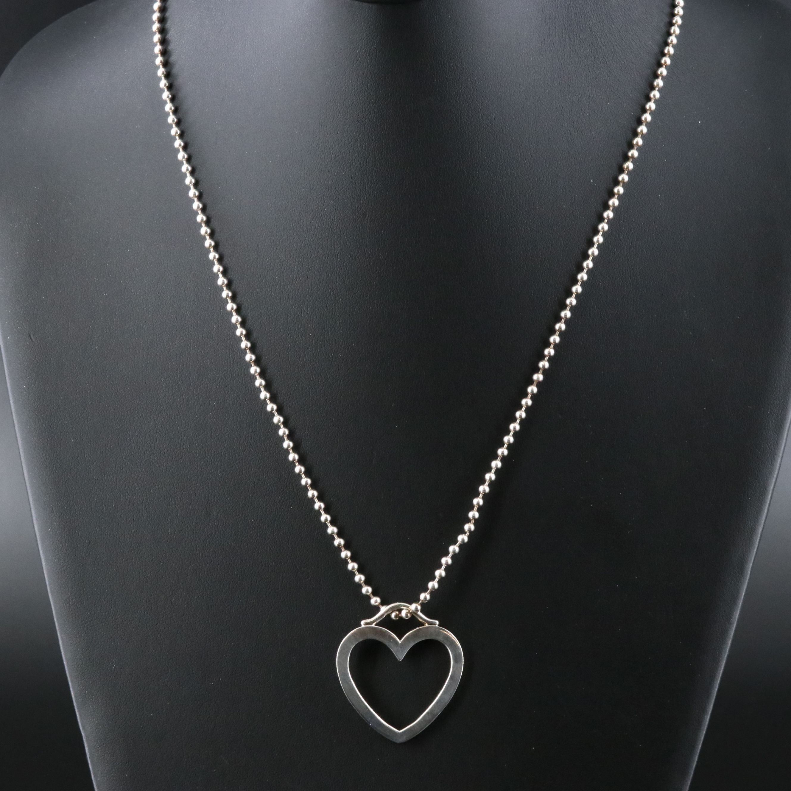 Tiffany & Co. Sterling Sentimental Heart Pendant Necklace