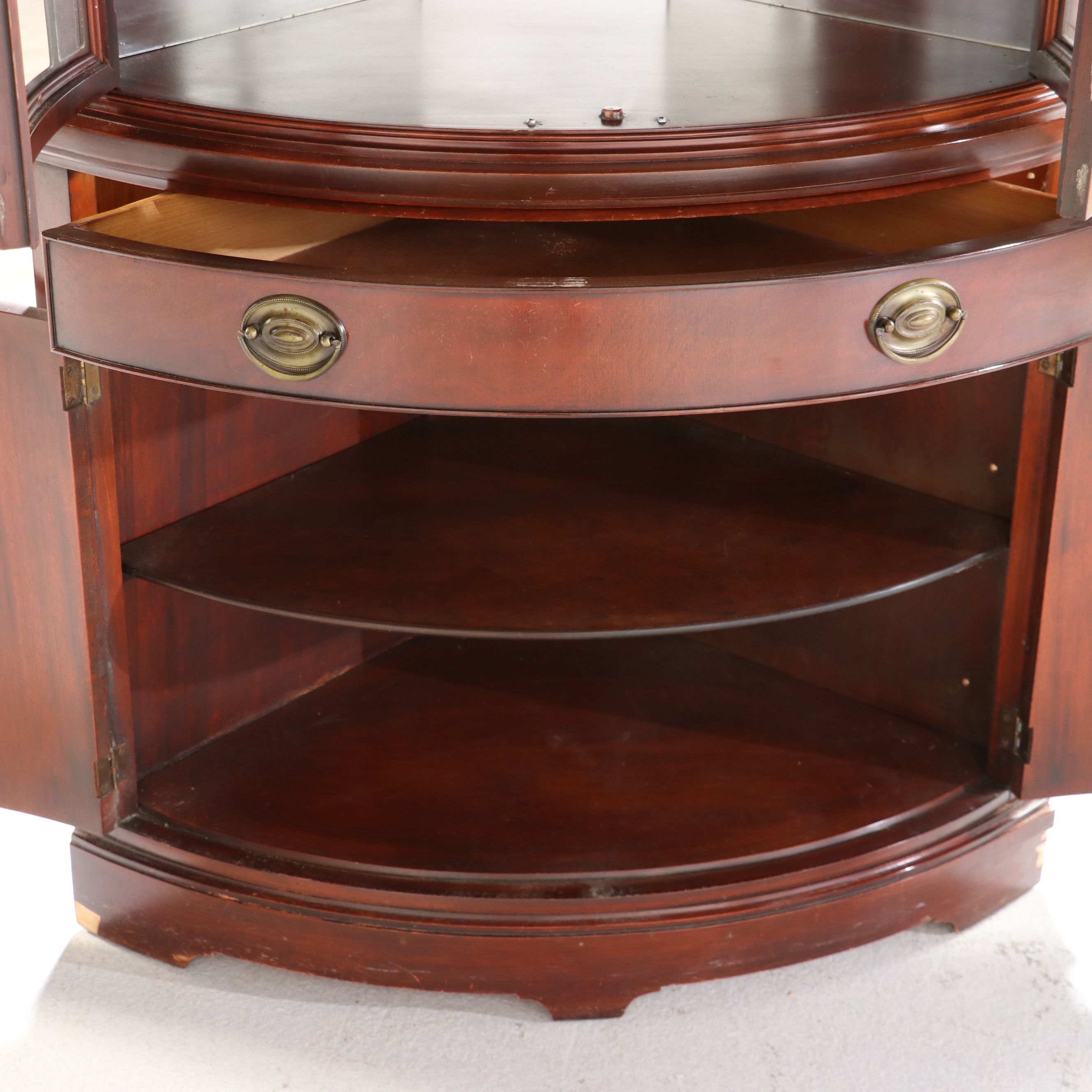 Drexel Federal Style Mahogany Corner Cabinet