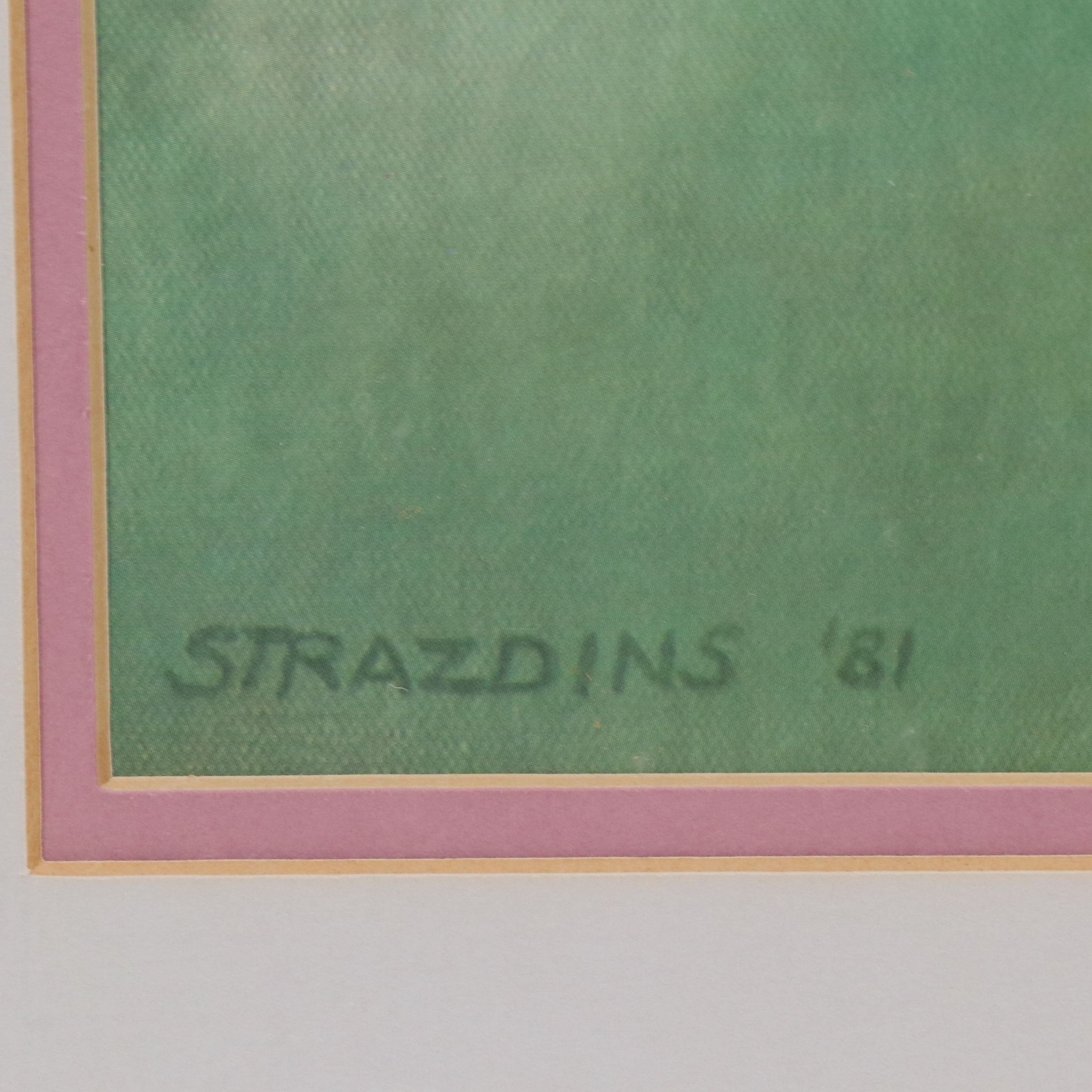 After Vilnis Strazdins Offset Litho of Mountain Landscape with Lupines, 1981