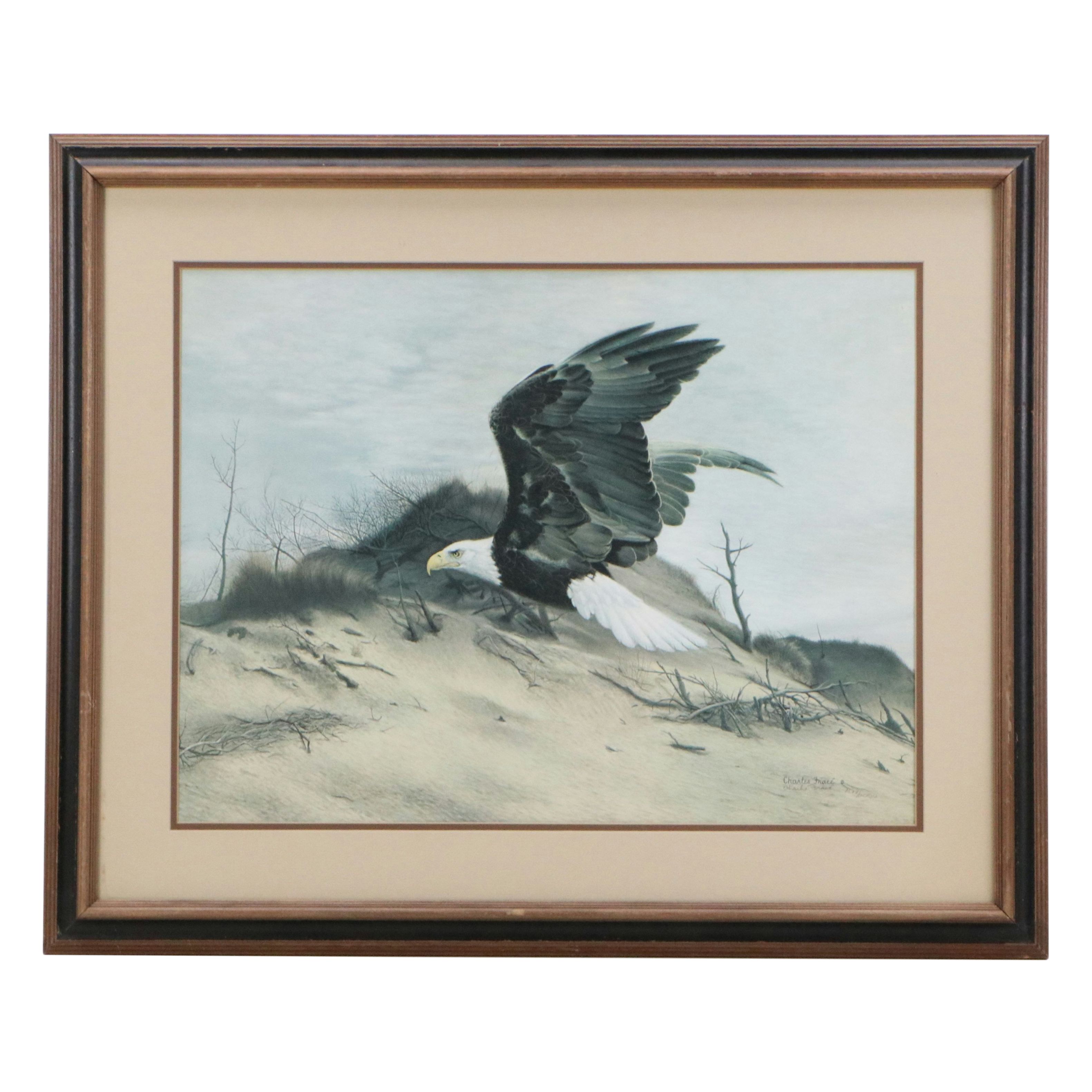 Charles Frace Offset Lithograph "American Eagle at Walking Dunes"