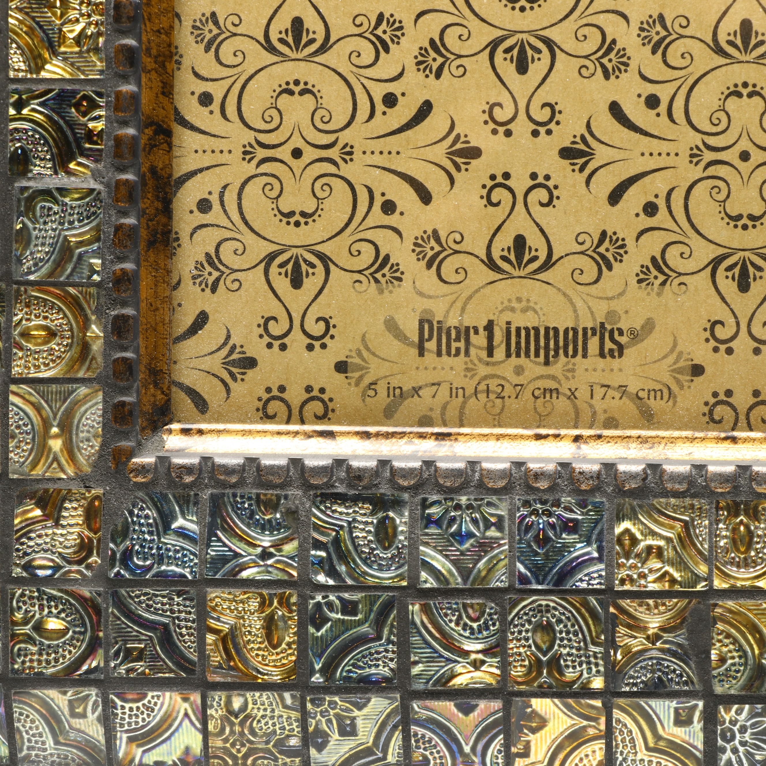 Pier 1 Glass Mosaic with Other Rustic Metal and Wood Picture Frames