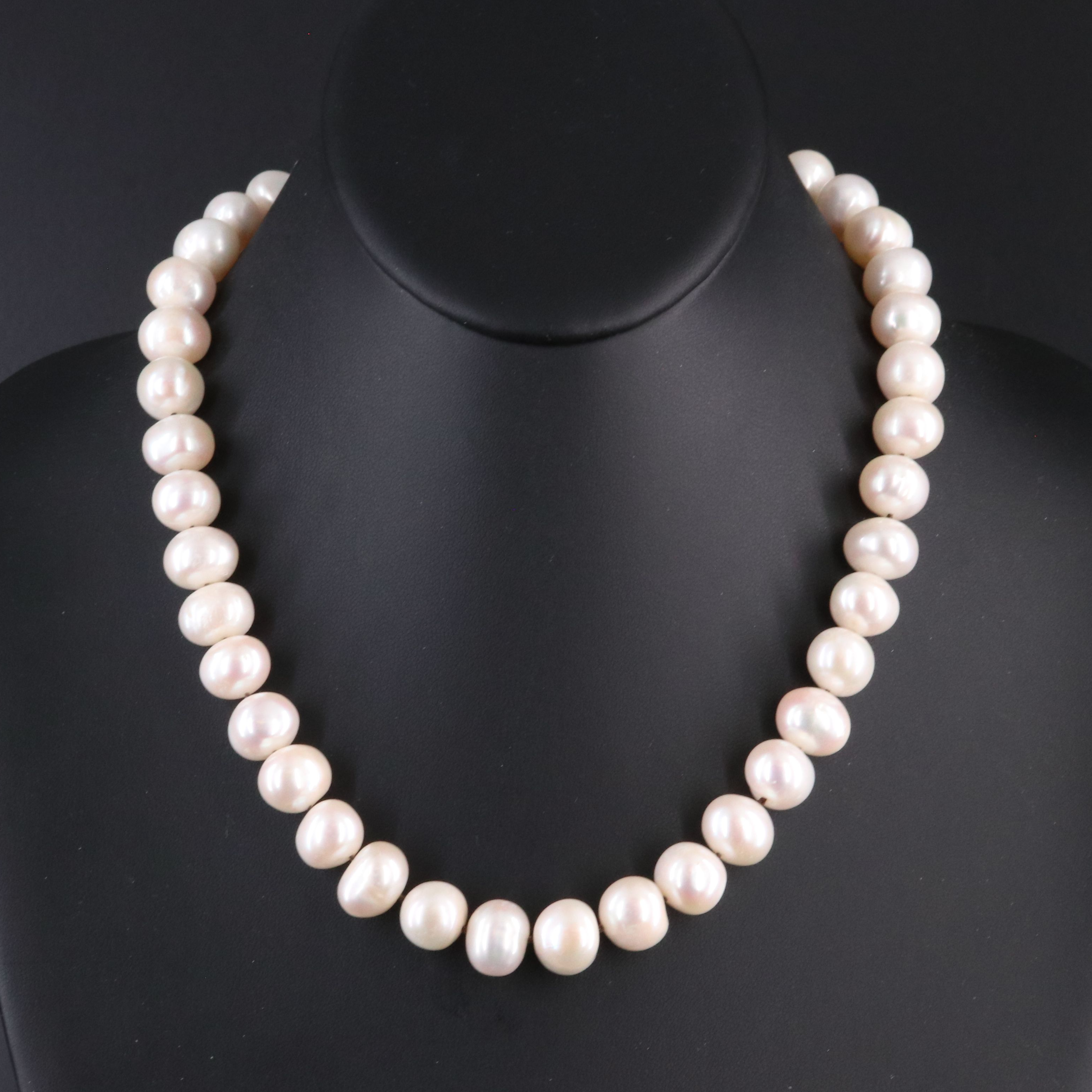 9.80 – 12.30 MM Pearl Necklace with 14K Clasp