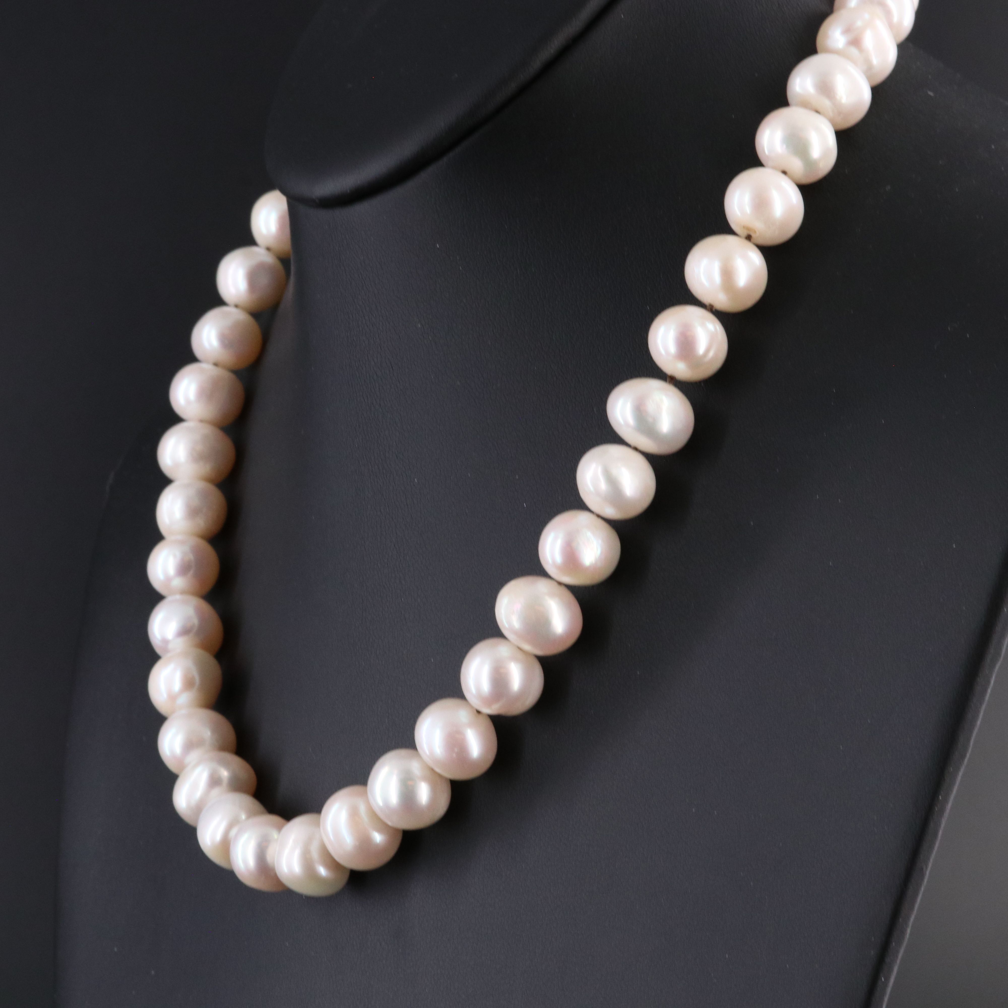 9.80 – 12.30 MM Pearl Necklace with 14K Clasp
